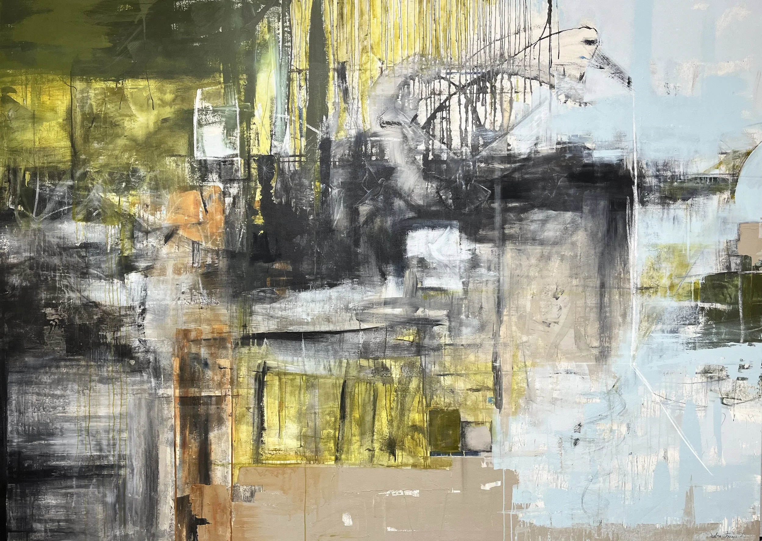 Quantum Dove 1 | Mixed Media on Canvas | 120" x 87" | SOLD