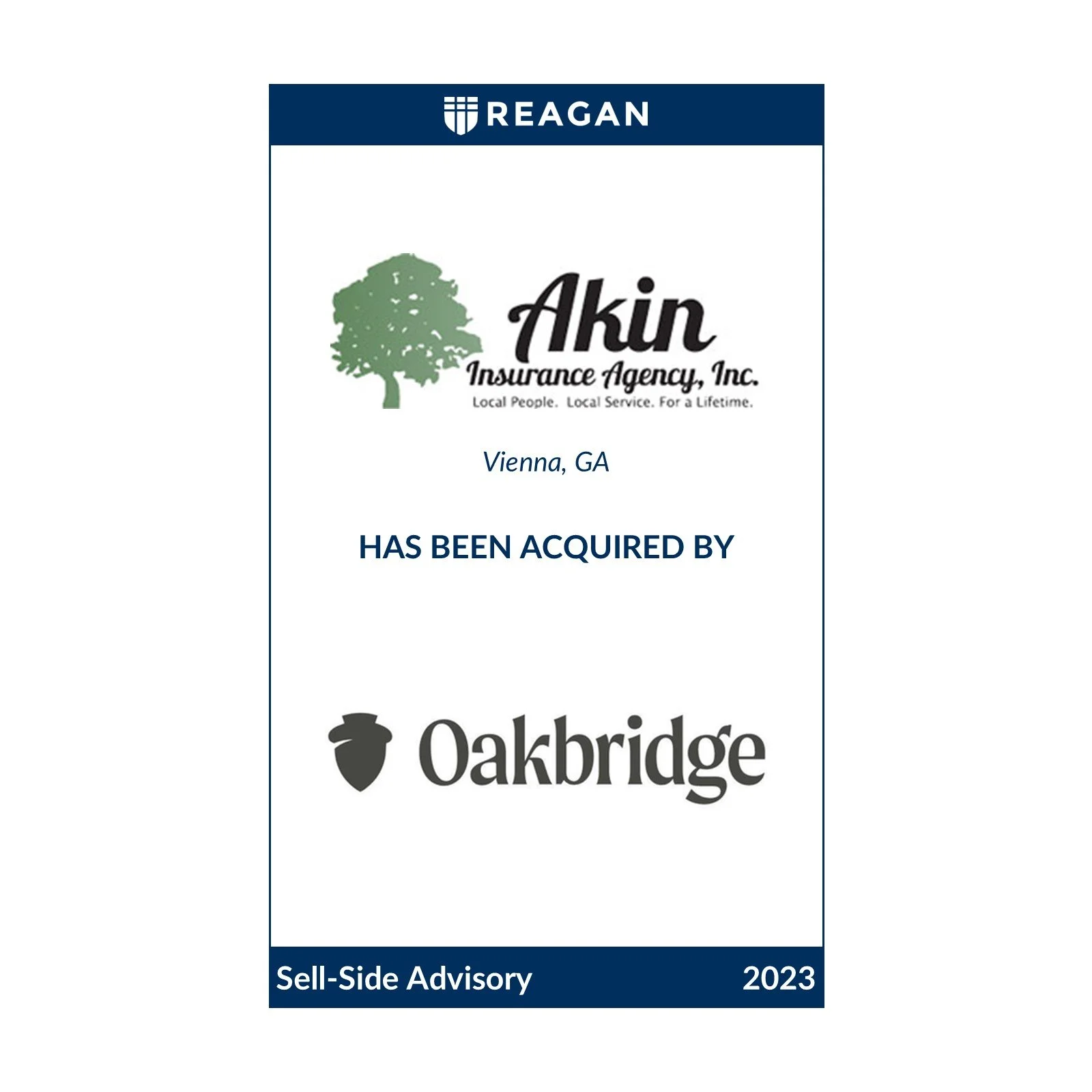 Akin Insurance Agency Has Been Acquired by Oakbridge Insurance