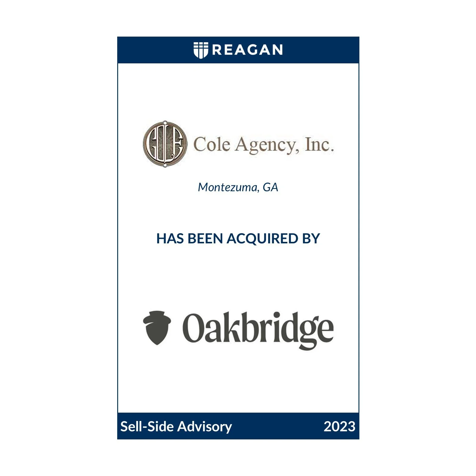 Cole Agency Has Been Acquired by Oakbridge Insurance Agency