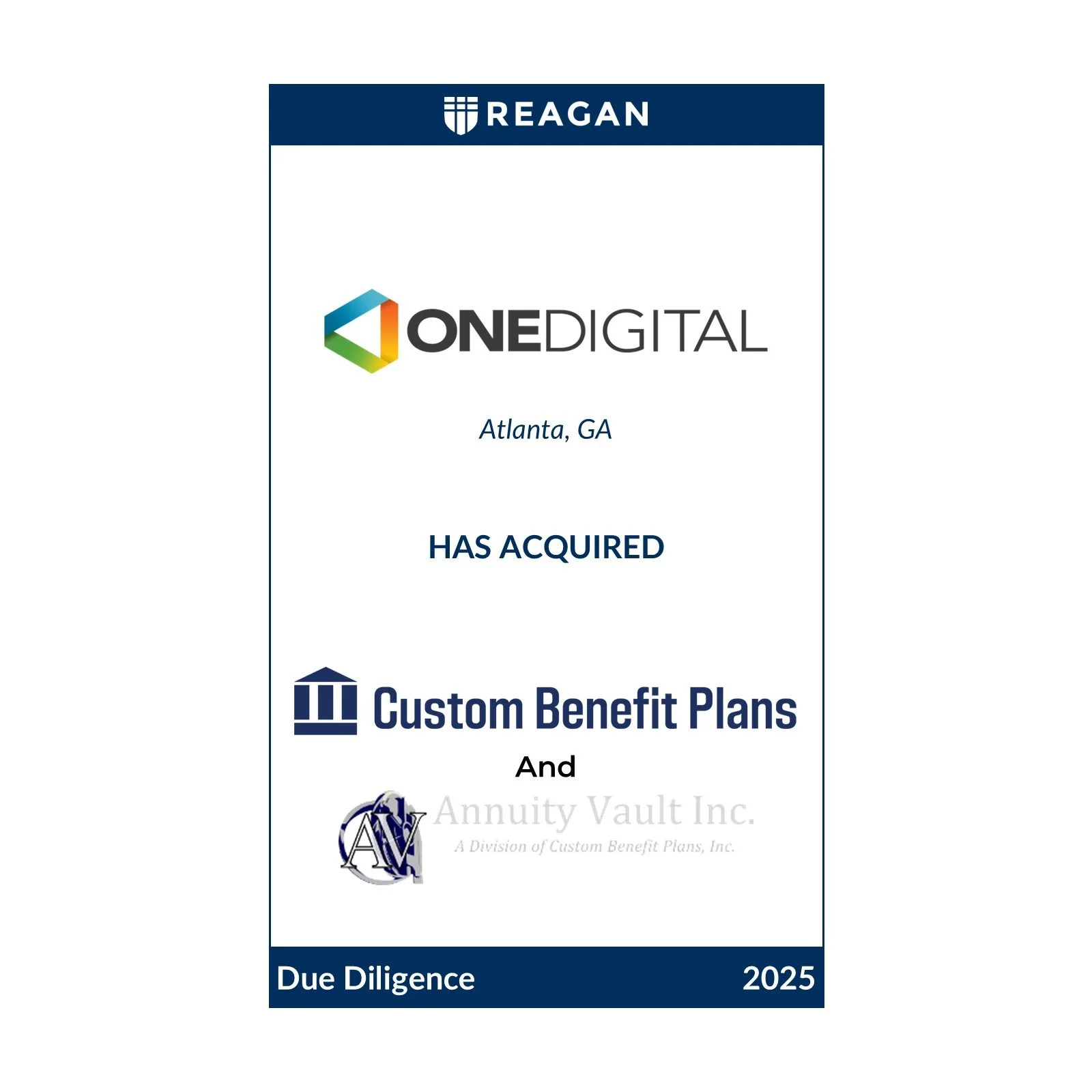 One Digital Has Acquired Custom Benefit Plans and Annuity Vault, Inc.