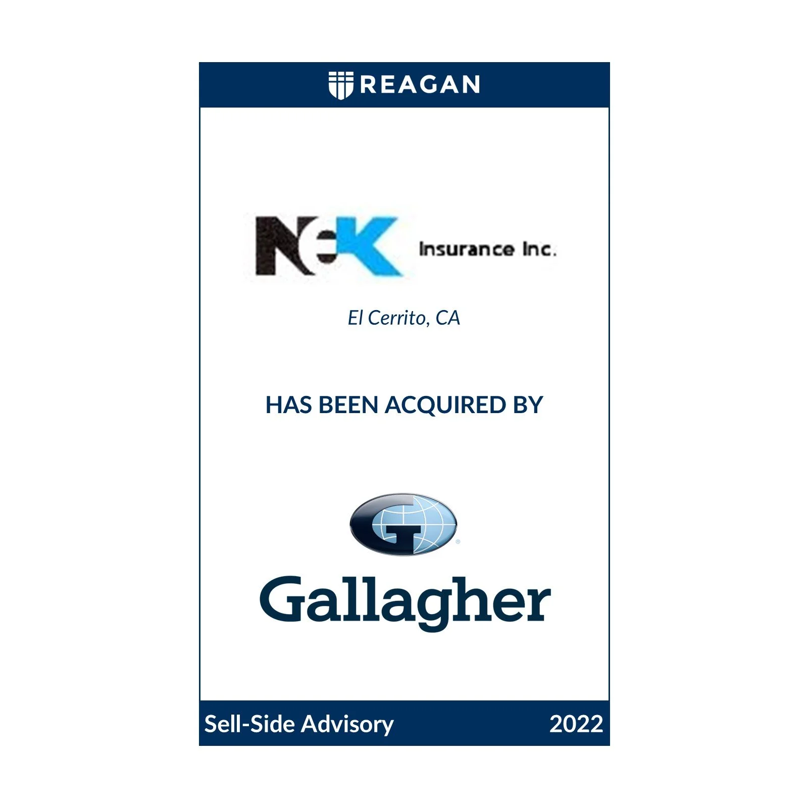 NEK Insurance Has Been Acquired by Arthur J. Gallagher &amp; Co.