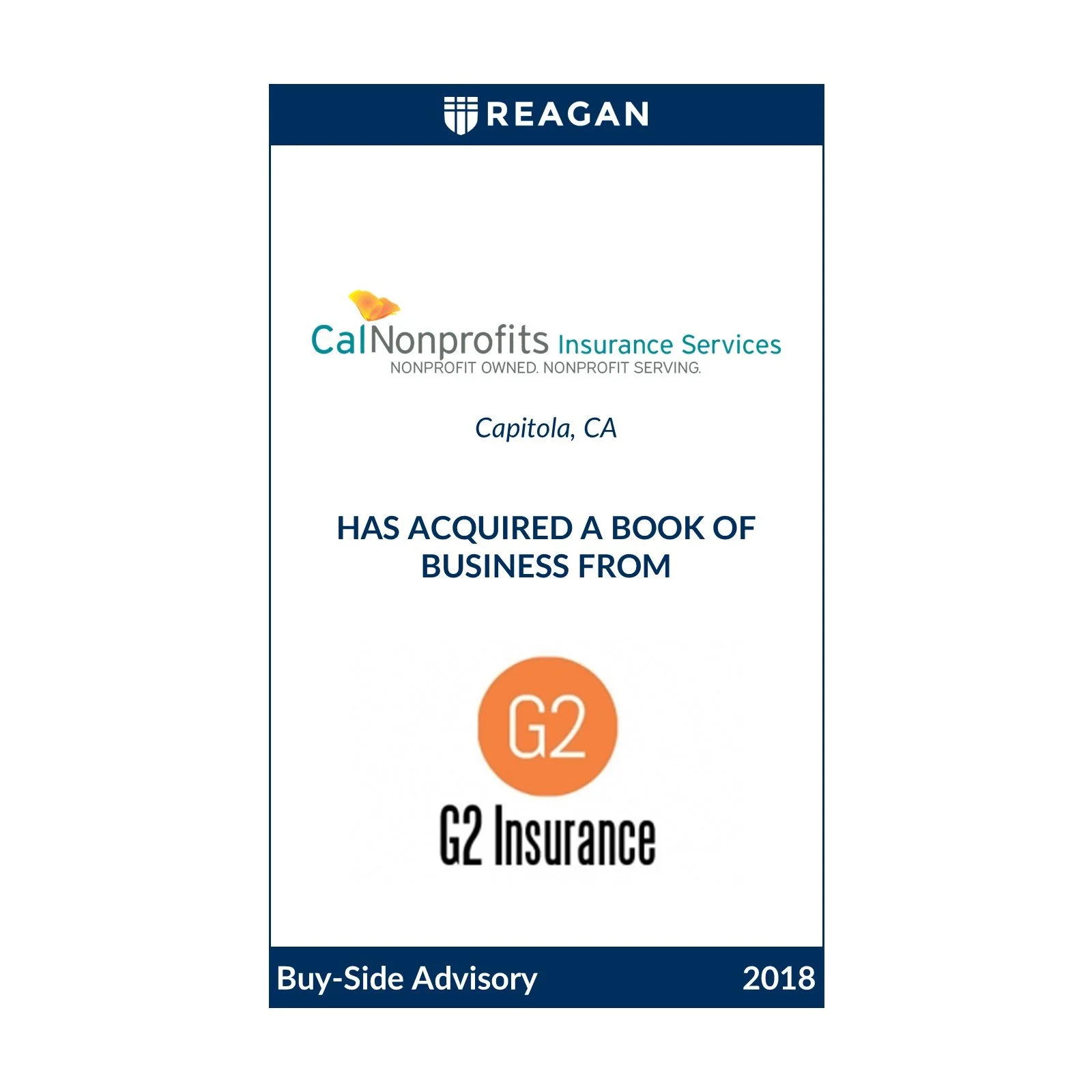 CalNonprofits Insurance Services Has Acquired a Book of Business from G2 Insurance Services