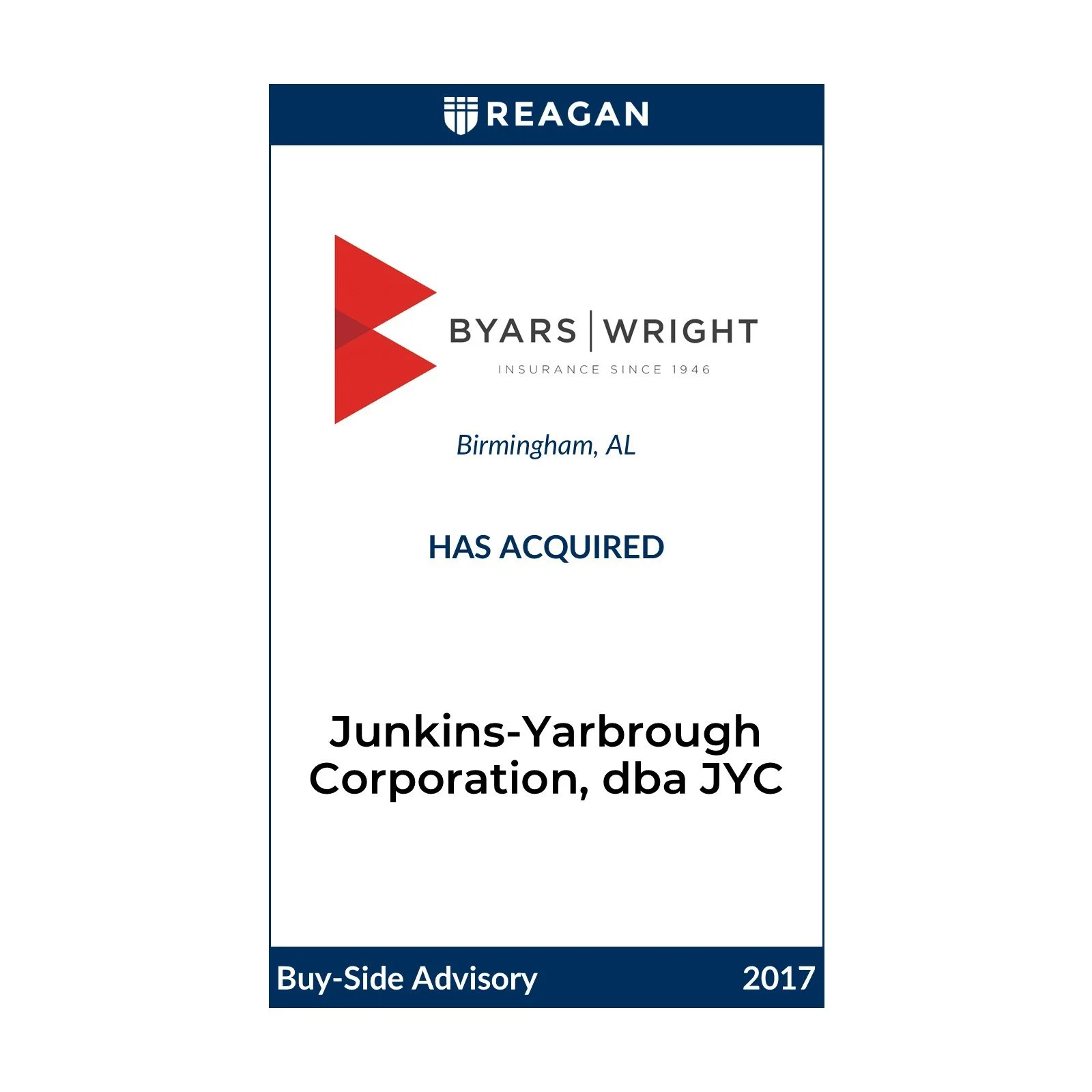 Byars Wright Has Acquired Junkins-Yarbrough Corporation