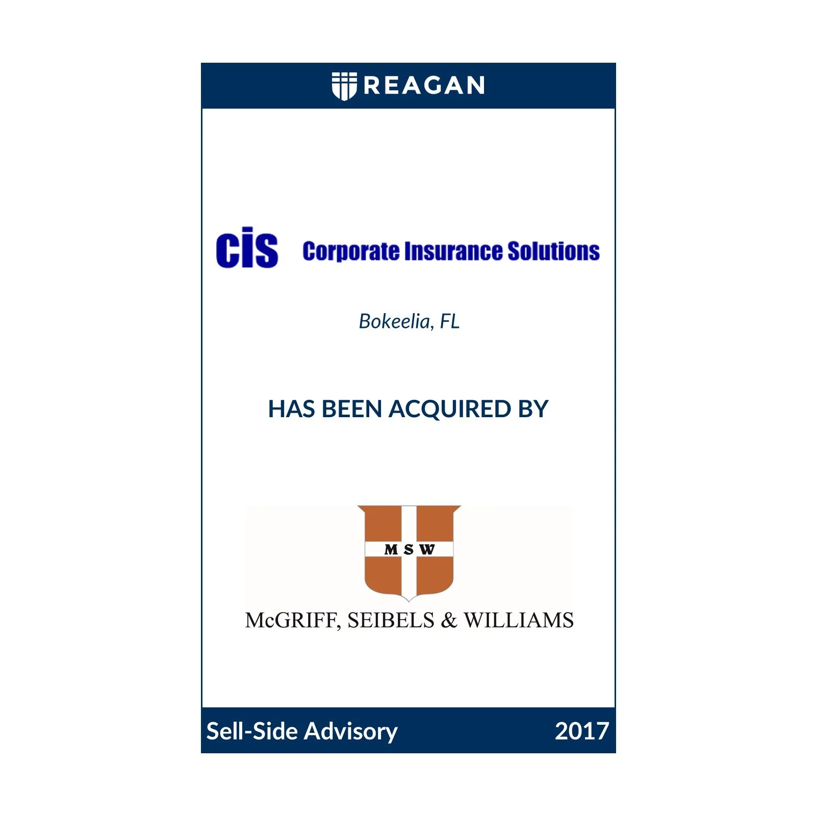 Corporate Insurance Solutions Has Been Acquired by McGriff, Seibels &amp; Williams