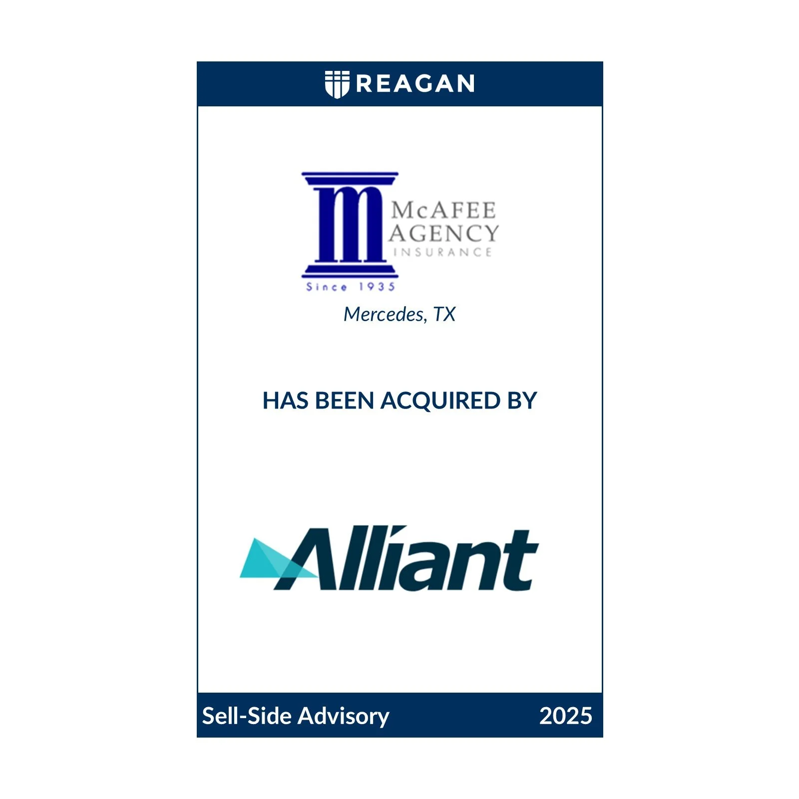 McAfee Insurance Agency Has Been Acquired by Alliant