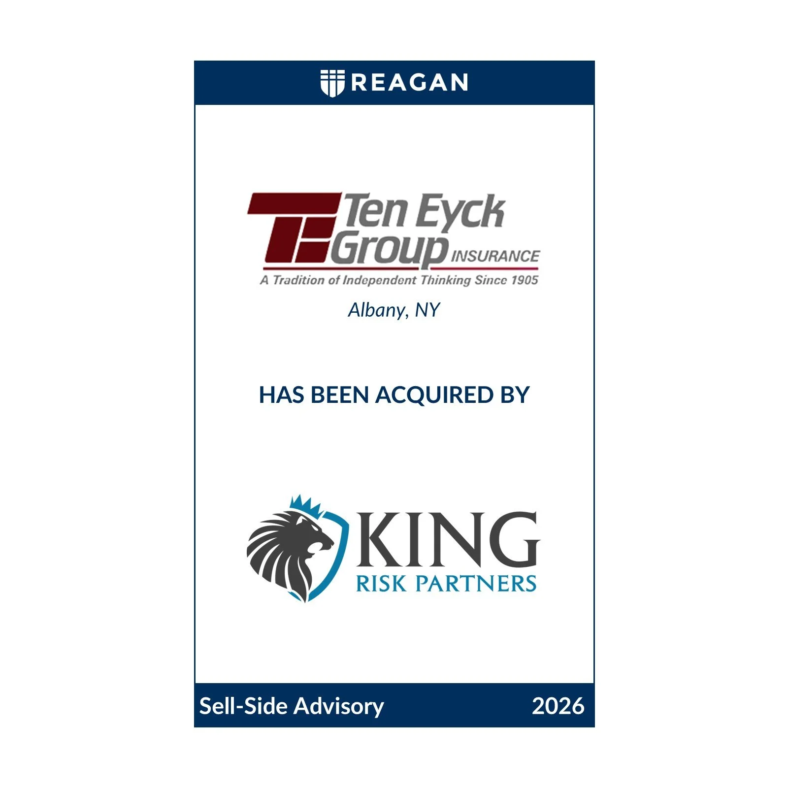 Ten Eyck Group Has Been Acquired by King Risk Partners
