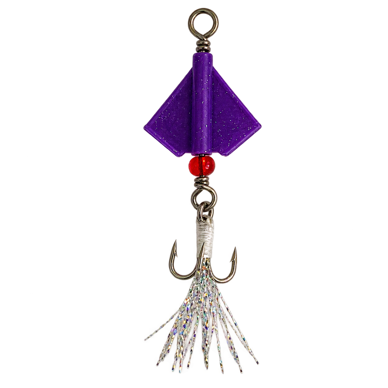 Purple Glitter Spinner Lure with Tinsel Hook.png