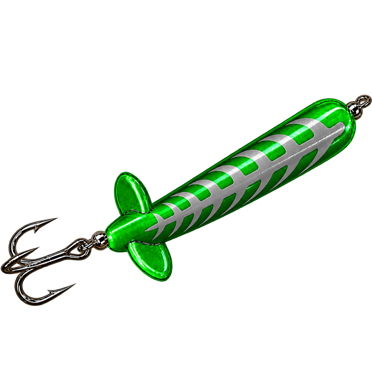 Glossy Green Fishbone Fishing Lure (1).png