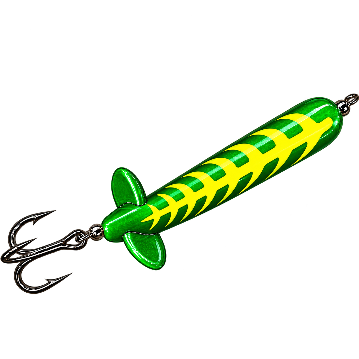 Glossy Green Fishbone Fishing Lure.png