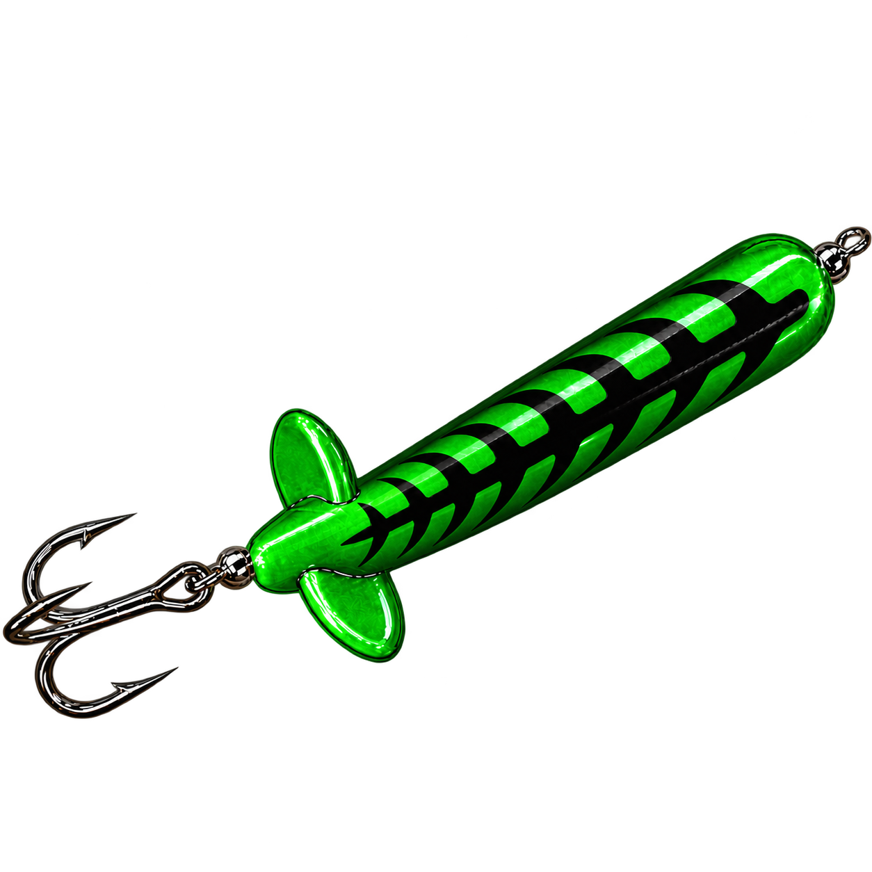 Glossy Chartreuse Fishbone Fishing Lure.png