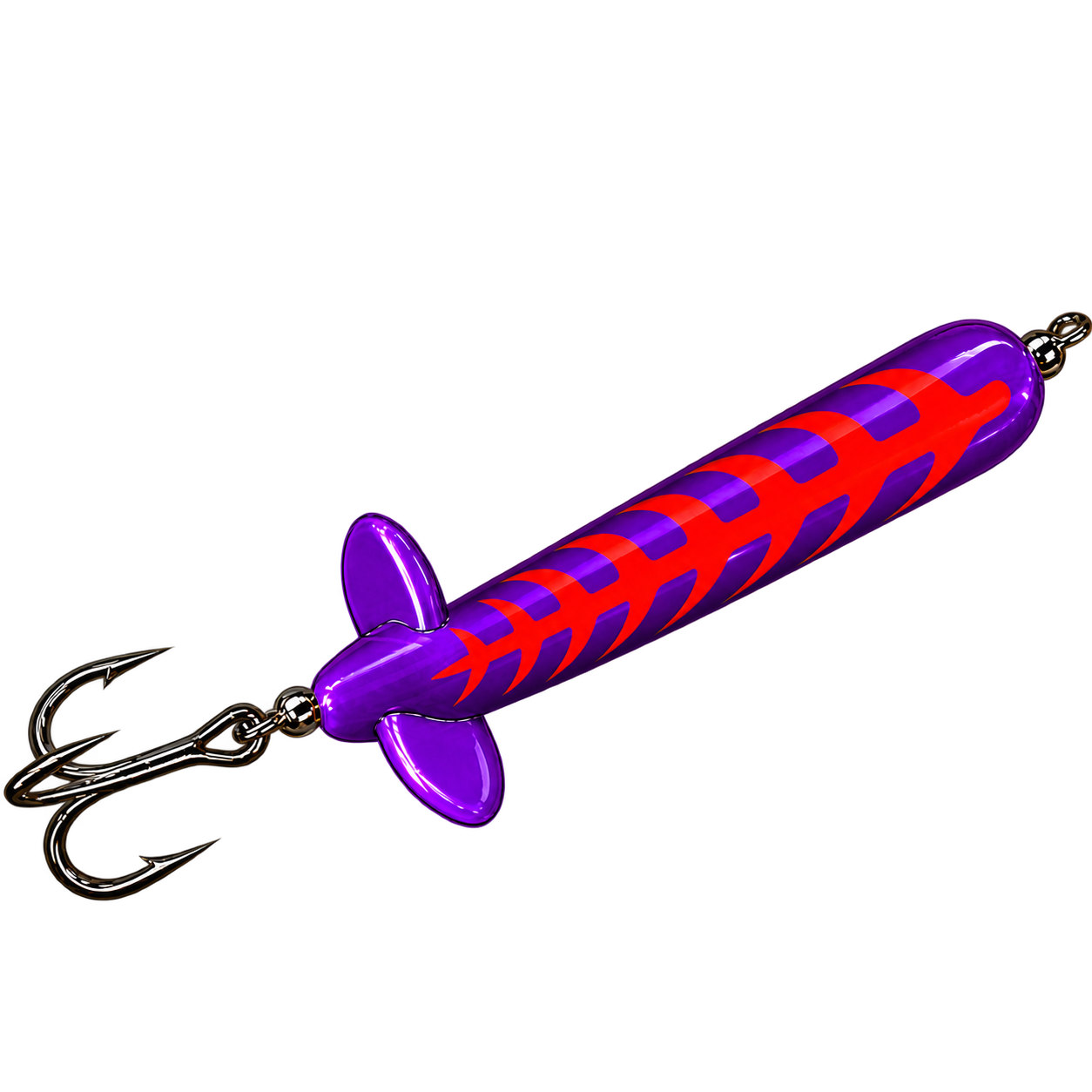 Glossy Purple Red Fishbone Lure.png