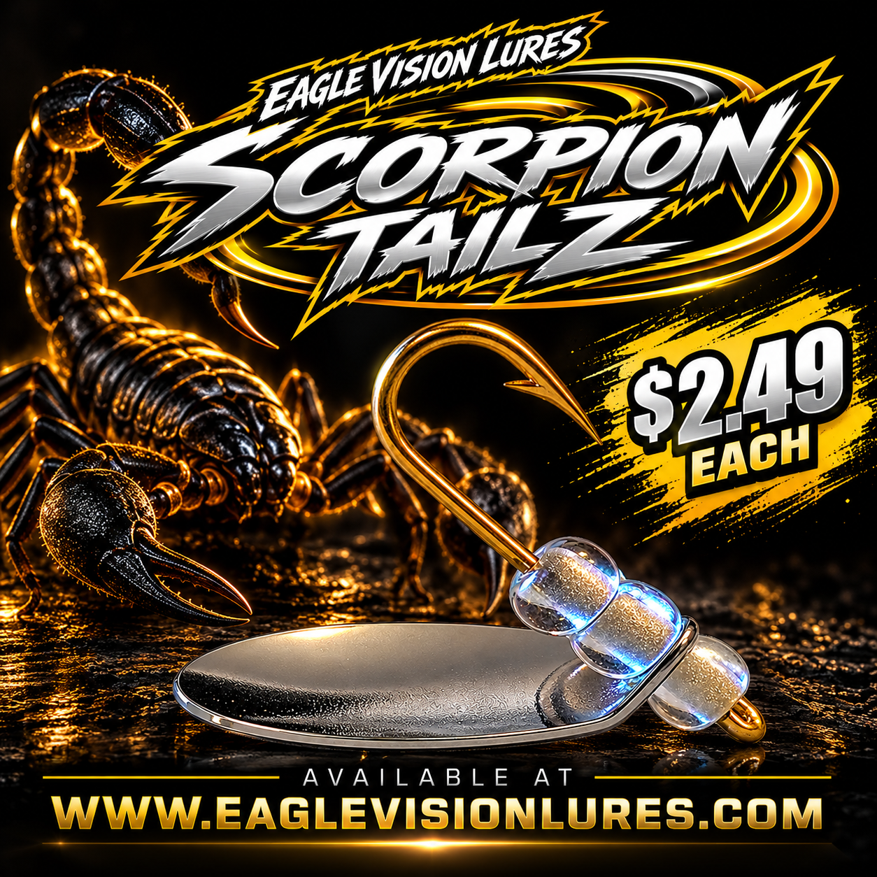 Scorpion Tailz Gold Lure Advertisement.png