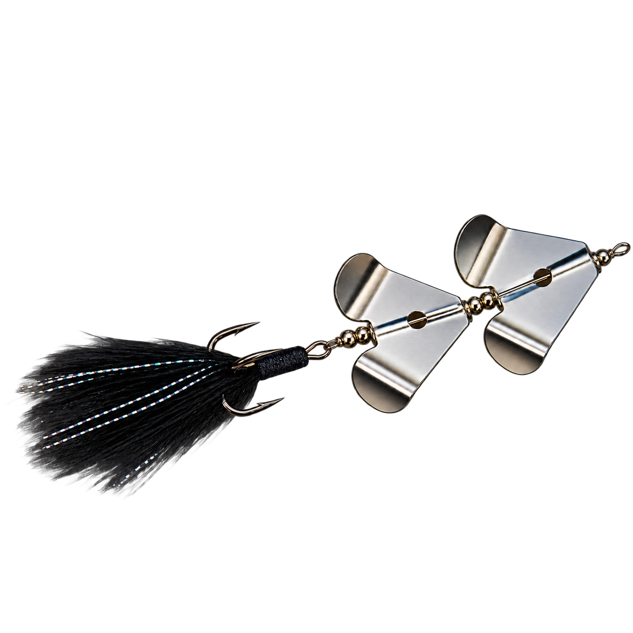 Metallic Double-Blade Feathered Fishing Lure.png