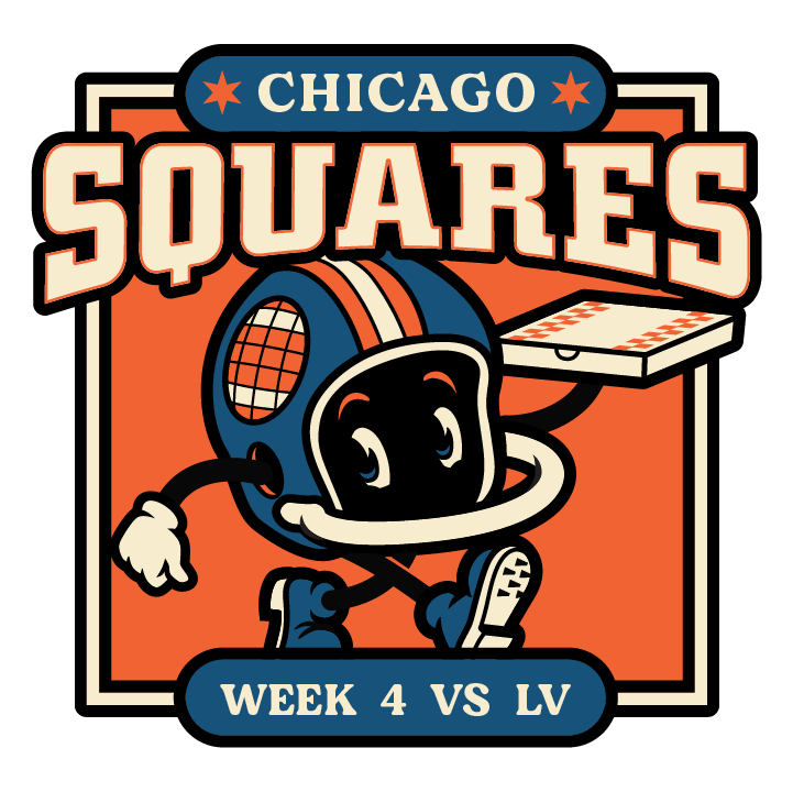 Chicago Squares Week 4: @chicagobears 🐻 at @raiders 🏴‍☠️

Powered by: @agoramarketchicago 💪

The Bears are in Sin City this afternoon to take on the Raiders and this week's pizza is inspired by the high roller Las Vegas steakhouse experience.

The