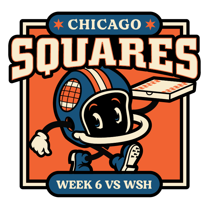 Chicago Squares Week 6: @chicagobears 🐻 at @commanders 🐽

Powered by @agoramarketchicago 🛒

It's finally here. The rematch we've all been waiting for. The Bears face the Commanders tonight on Monday night football and this week's pizza is inspired