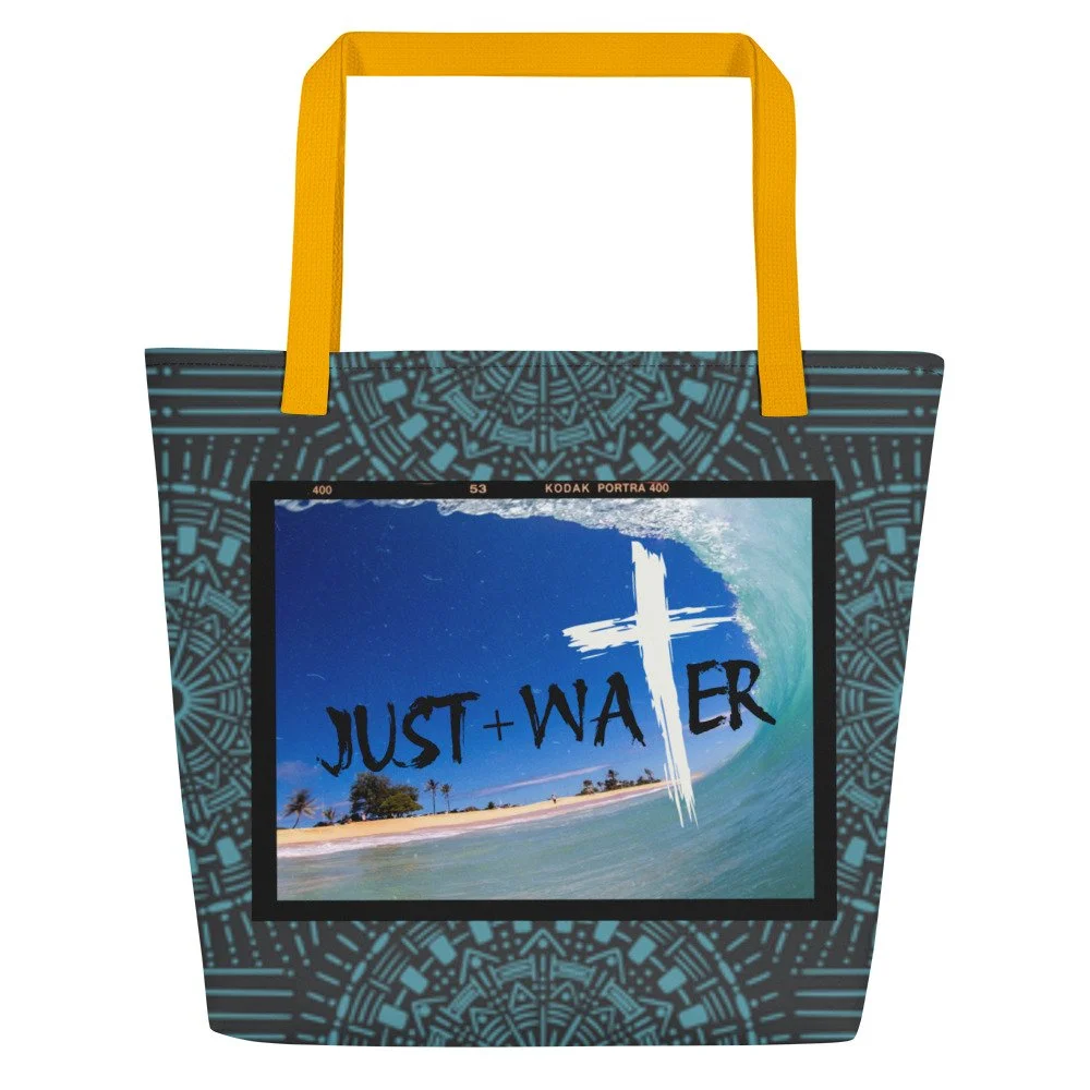 JUST + HOLY WATER All-Over Print Large Tote Bag