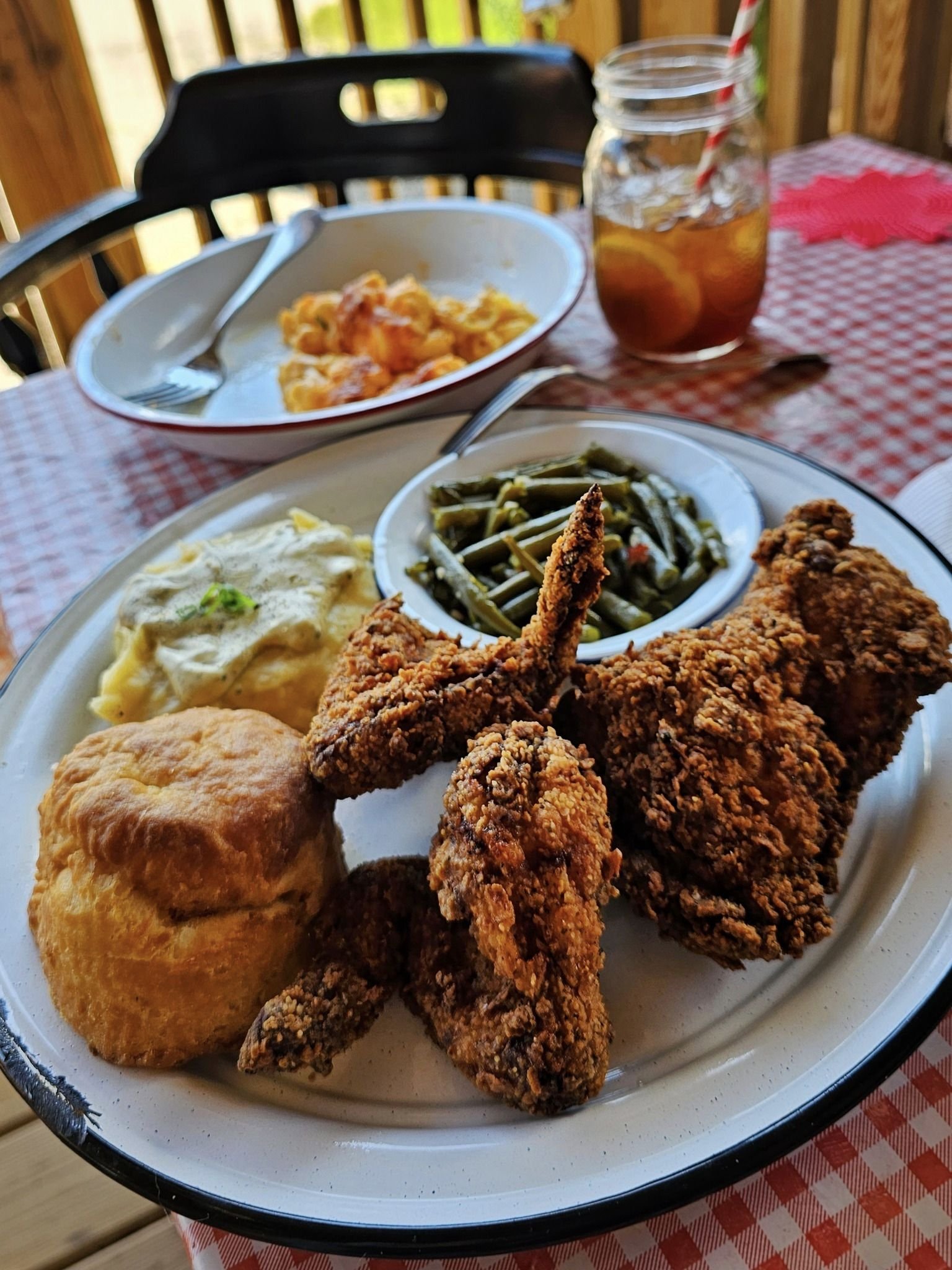Front Porch Southern Kitchen &amp; Blues Joint, Buttermilk Fried Chicken and all the fixin's
