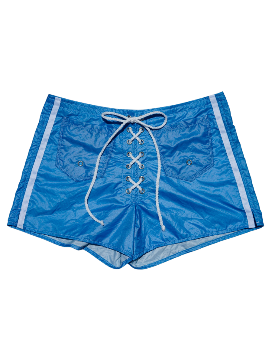 lace up shorts - sail