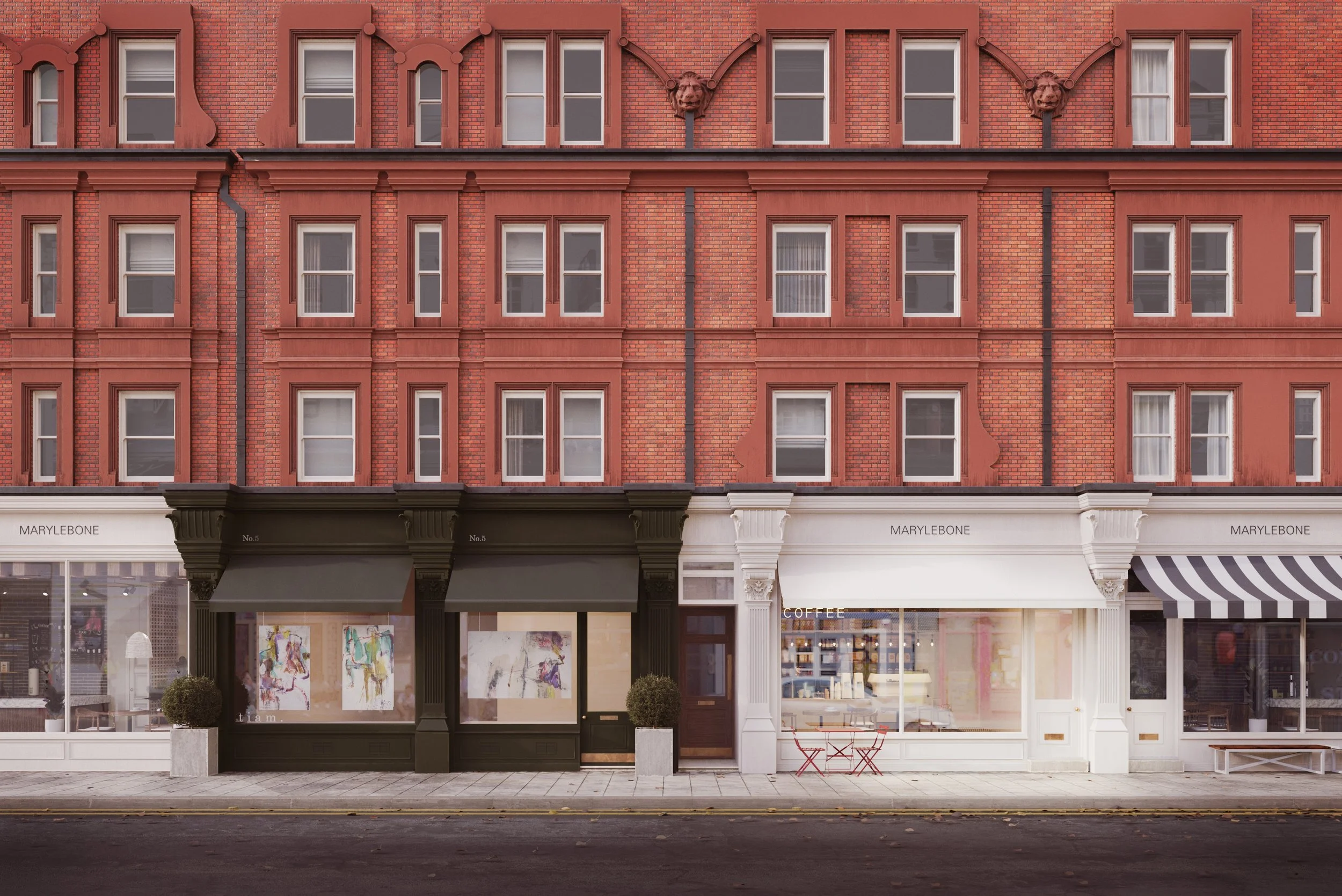 Tiam Architects LLP — Chiltern Street, Marylebone, shop fit out, commercial architect London, Gallery architecture, Interior design, refurbishment, City of Westminster, Cam