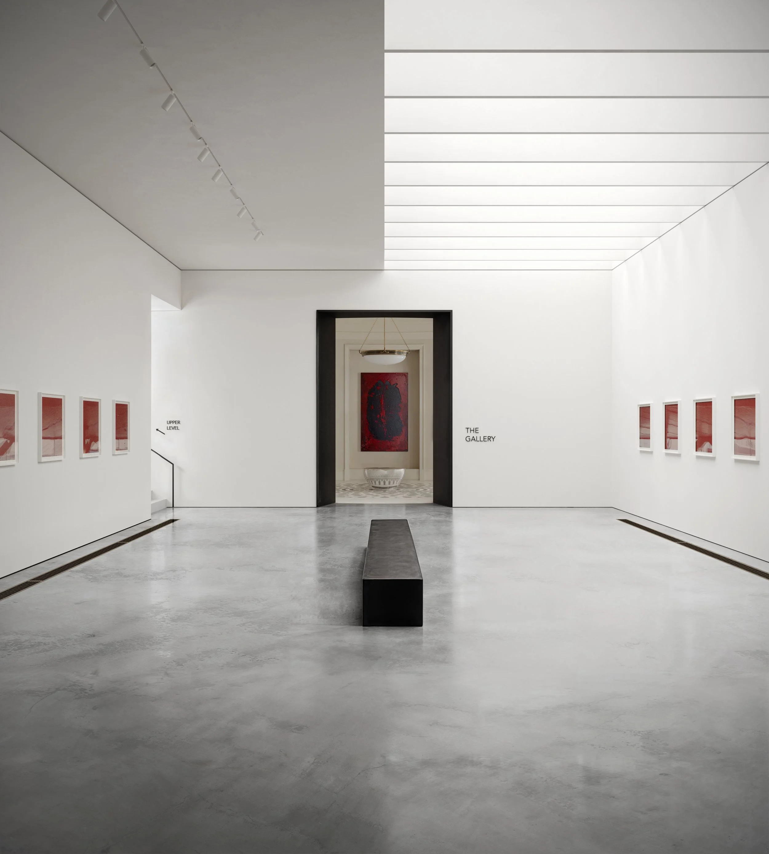 Contemporary art gallery, stone house, Deptford, Heritage & conservation, Architect in London, commercial architect in London, Civic architect, Design & build architect, Microcement floor, interior design, stone floors,