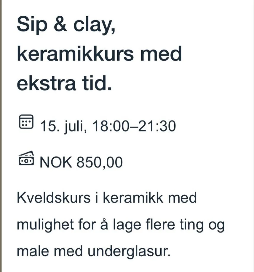 Ekstra kurs satt opp 15/7 pga laaaange ventelister p&aring; en del kurs tidlig p&aring; sommeren. #skaperlagetkeramikkverksted #skaperlagettroms&oslash; #keramikkurstroms&oslash; #troms&oslash;sentrum