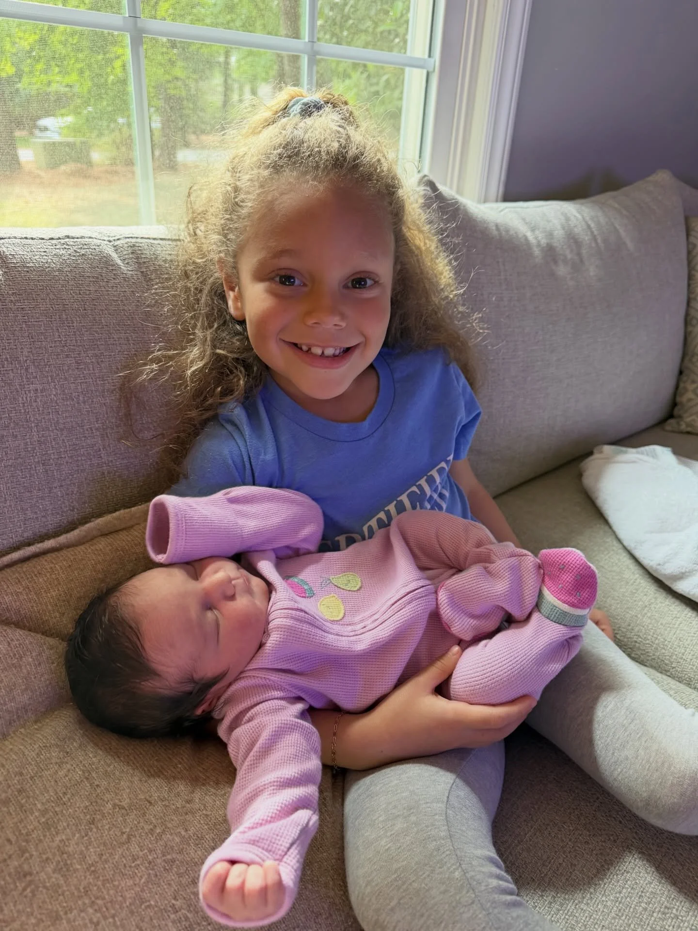 On Tuesday morning, April 28th at 8:31am, Amelia Joy Lafond (Millie) came into our world at 7lbs 4oz and immediately gave us a fright. She took in a good bit of thick meconium on her way out and wasn&rsquo;t breathing. The midwives at @havenbirthcent