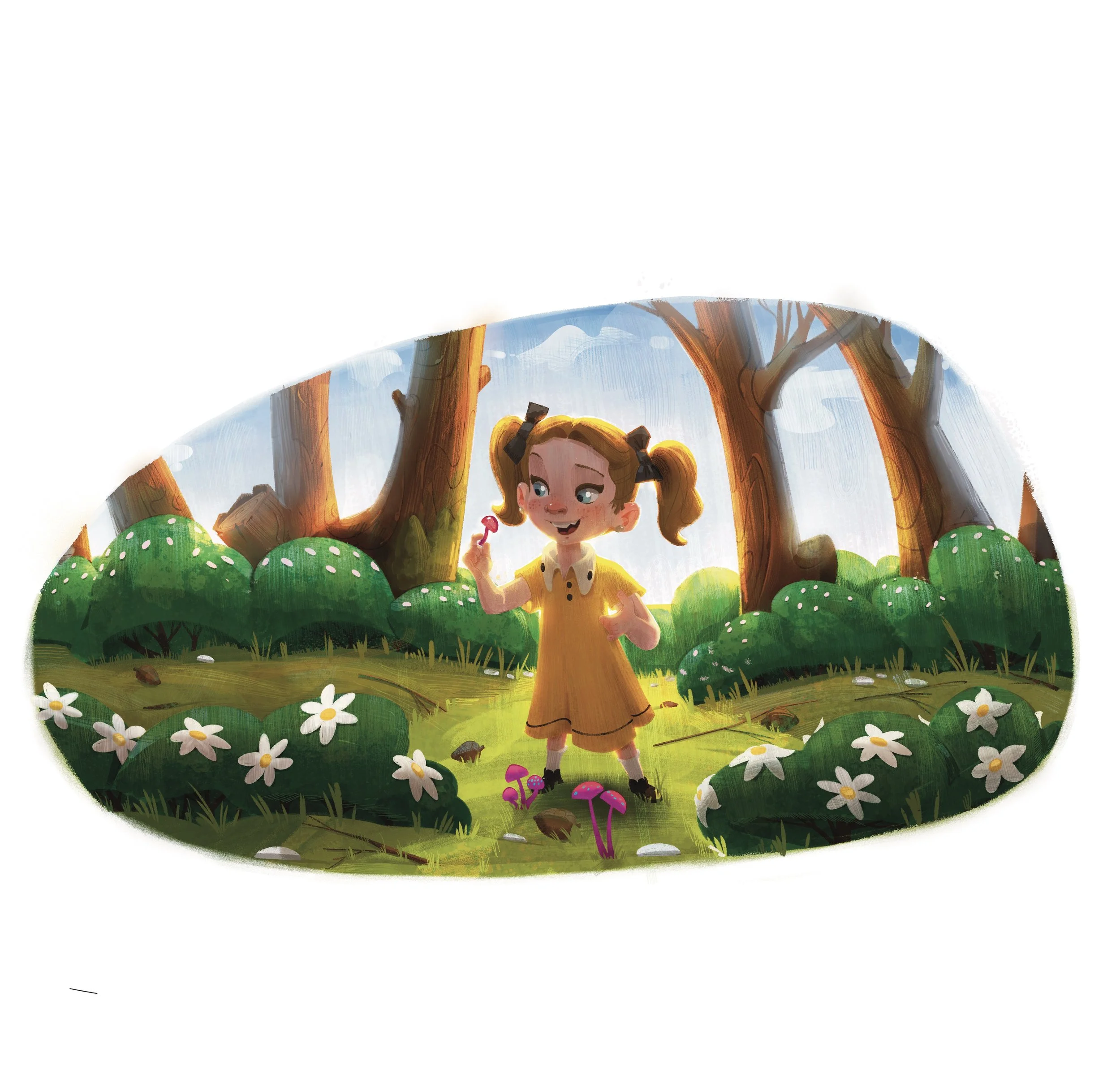 girl and the mushrooms_stefan nikolic_children's book illustrator.jpg