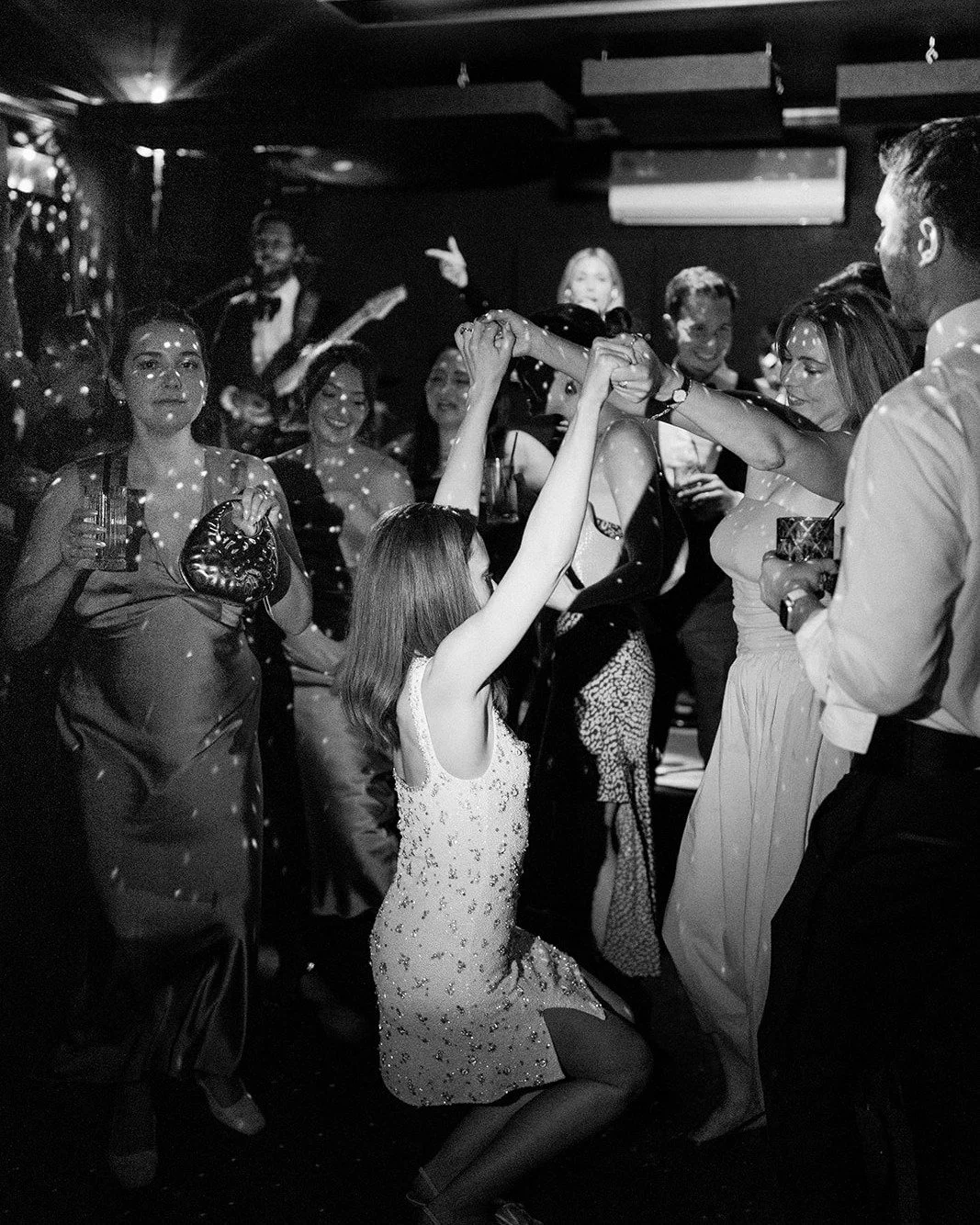 The dance floor will always be my favourite part of a wedding. YES this is the second time you're seeing Emily &amp; Tom this month, but that's because the pics are SO good, and they had the perfect combo of @brotherfromanother and a small dance floo
