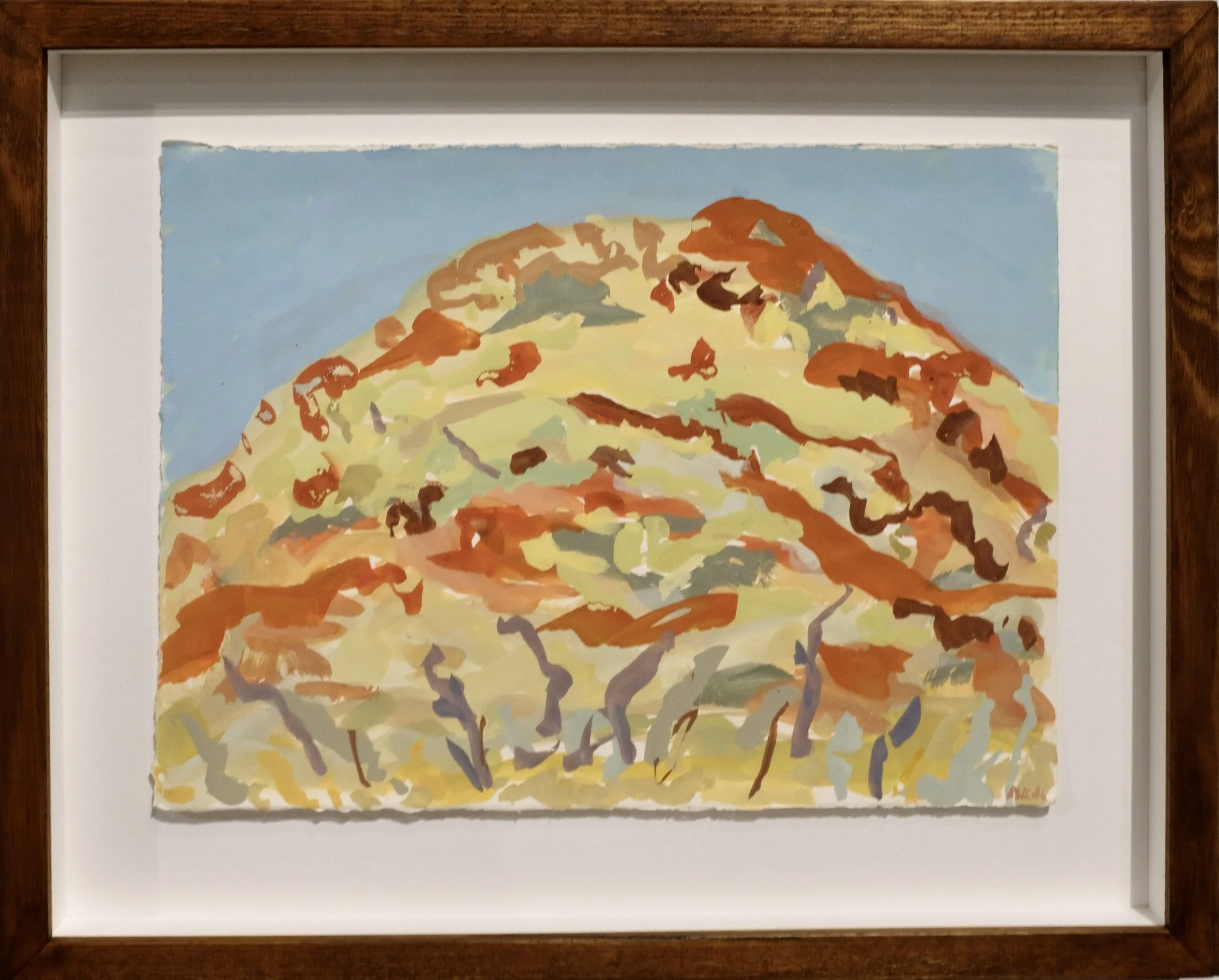 Christmas Tree Hill (Anangu Pitjantjatjara Yankunytjatjara), 2024  
Gouache on paper, 41 × 51 cm  
$850