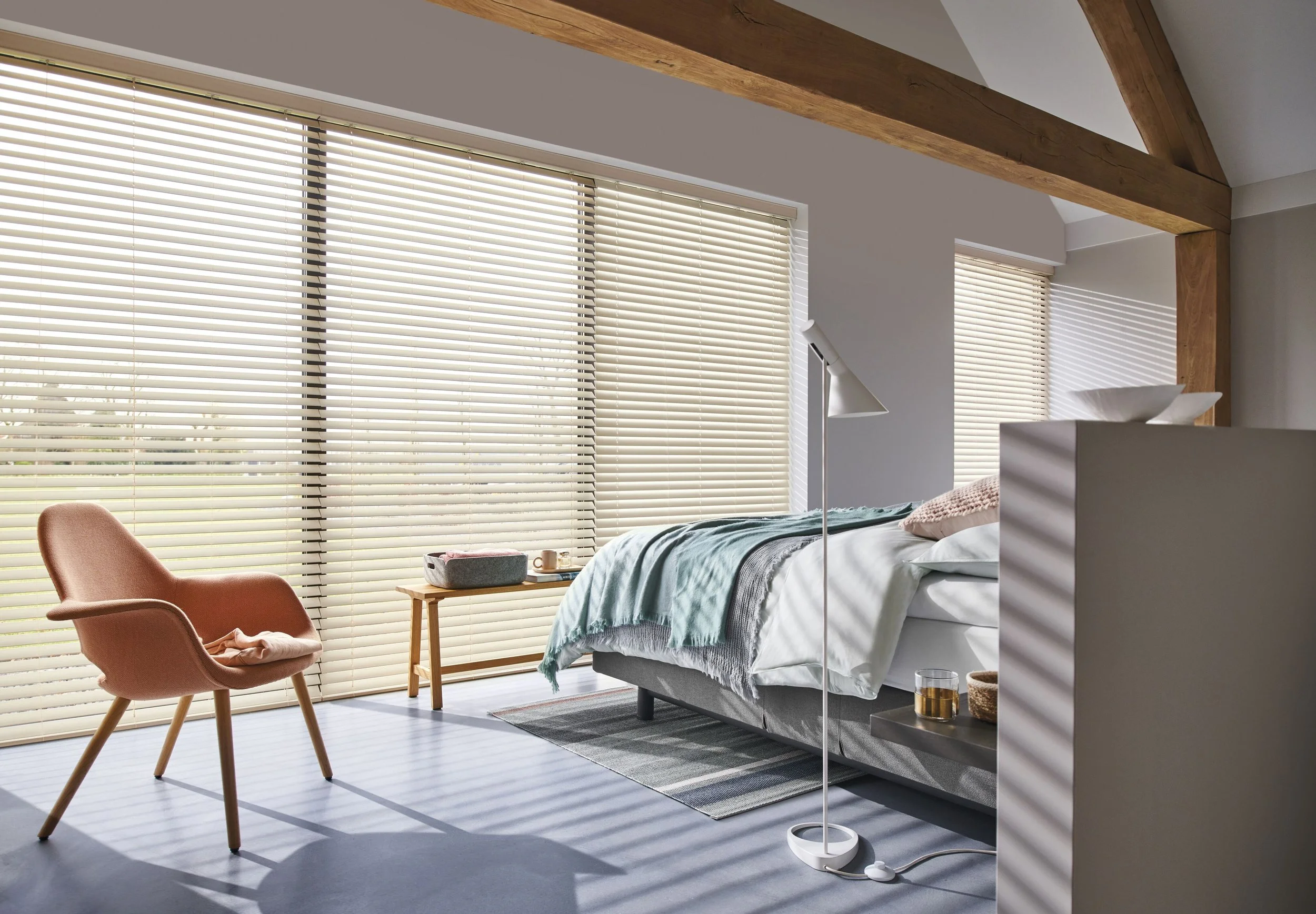 Holzjalousie +Schlafzimmer