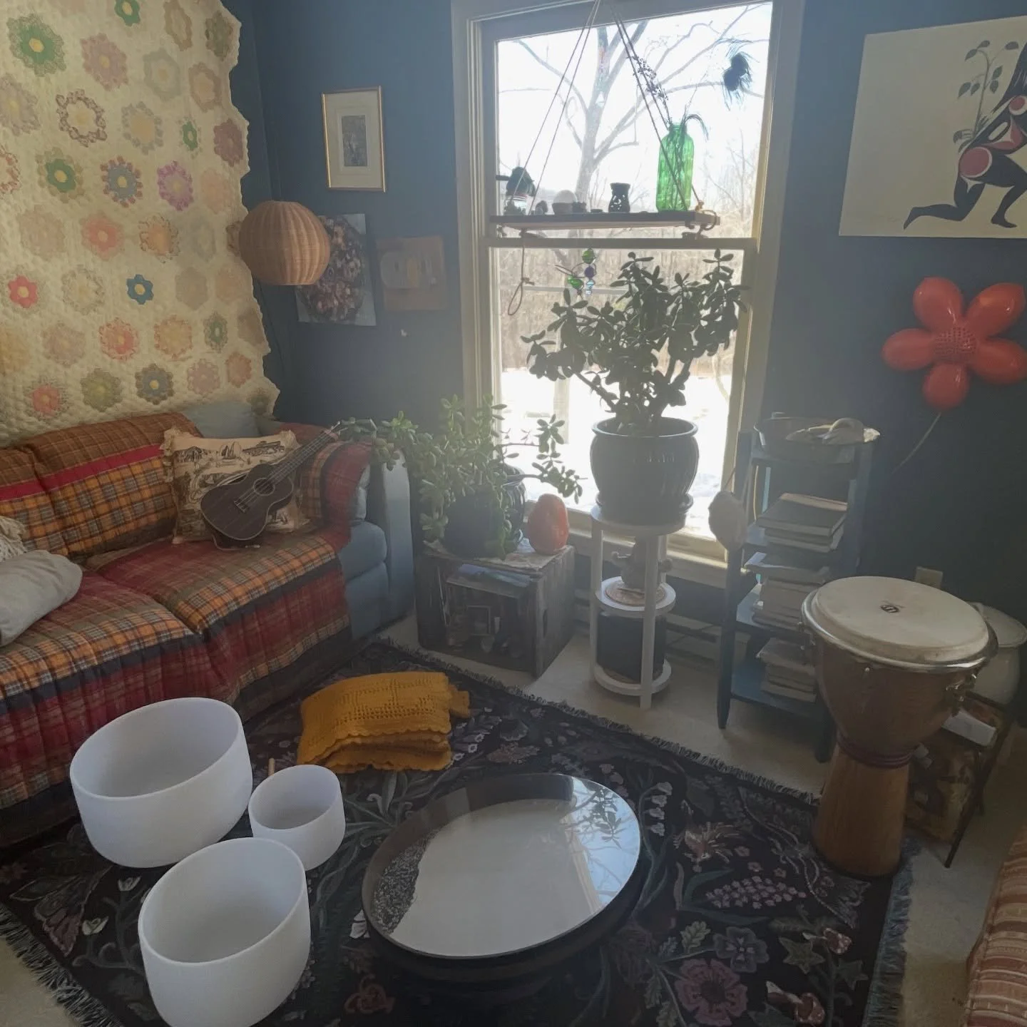 this evening brings another virtual-only class, and up next is my sunday sound bath&mdash;
lovingly designed to reset your vibe and bring you back to a grounded and calm state, ready to tackle the week ahead. 
send me a dm and i&rsquo;ll send you the