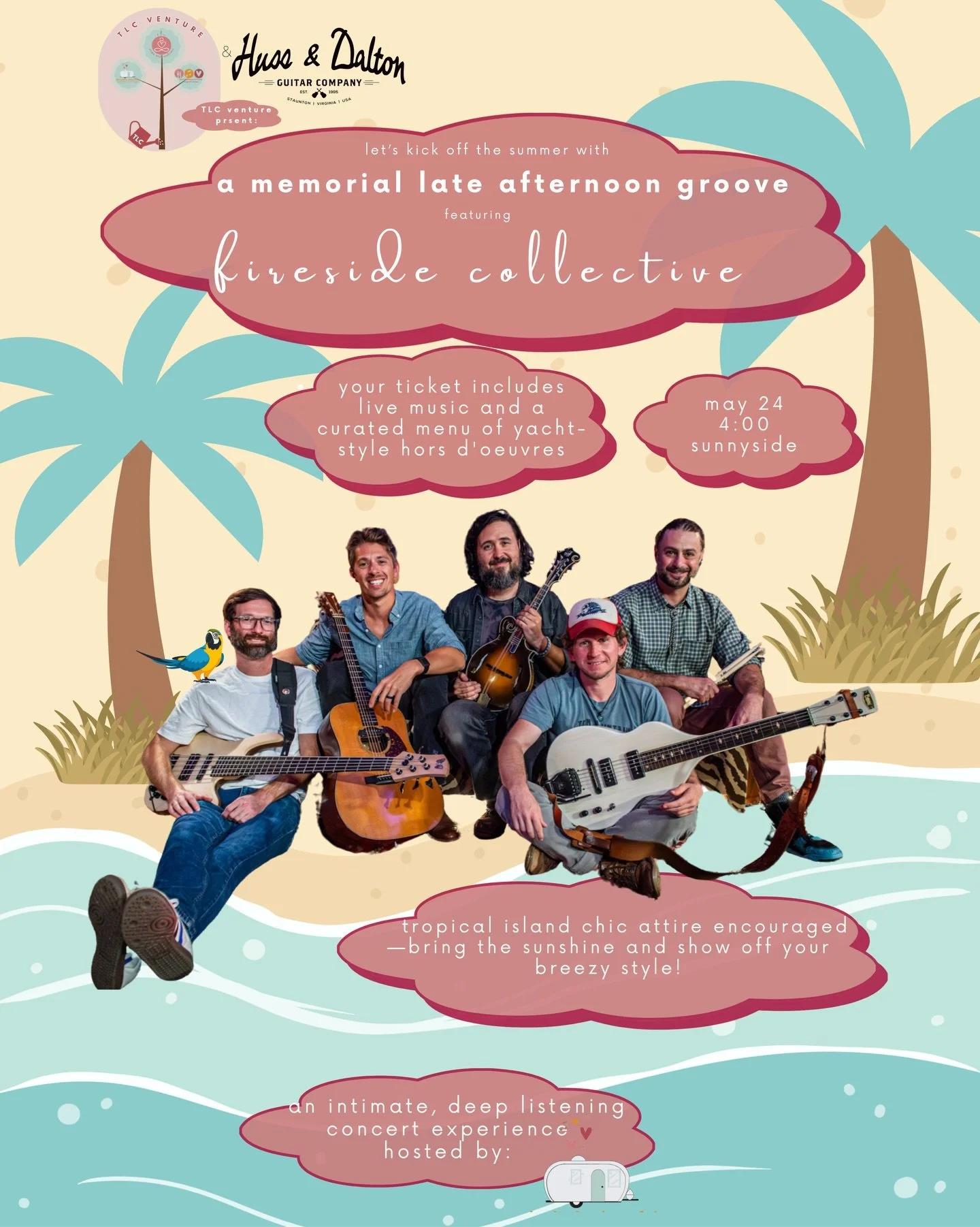 gentle reminder lovers of yummy sustenance and deep listening 🍽️🎶❤️
we are a little less than 2 weeks out from our late afternoon matin&eacute;e with these brothers&hellip; have you reserved your spot yet?
🌴tropical island chic to welcome the summ