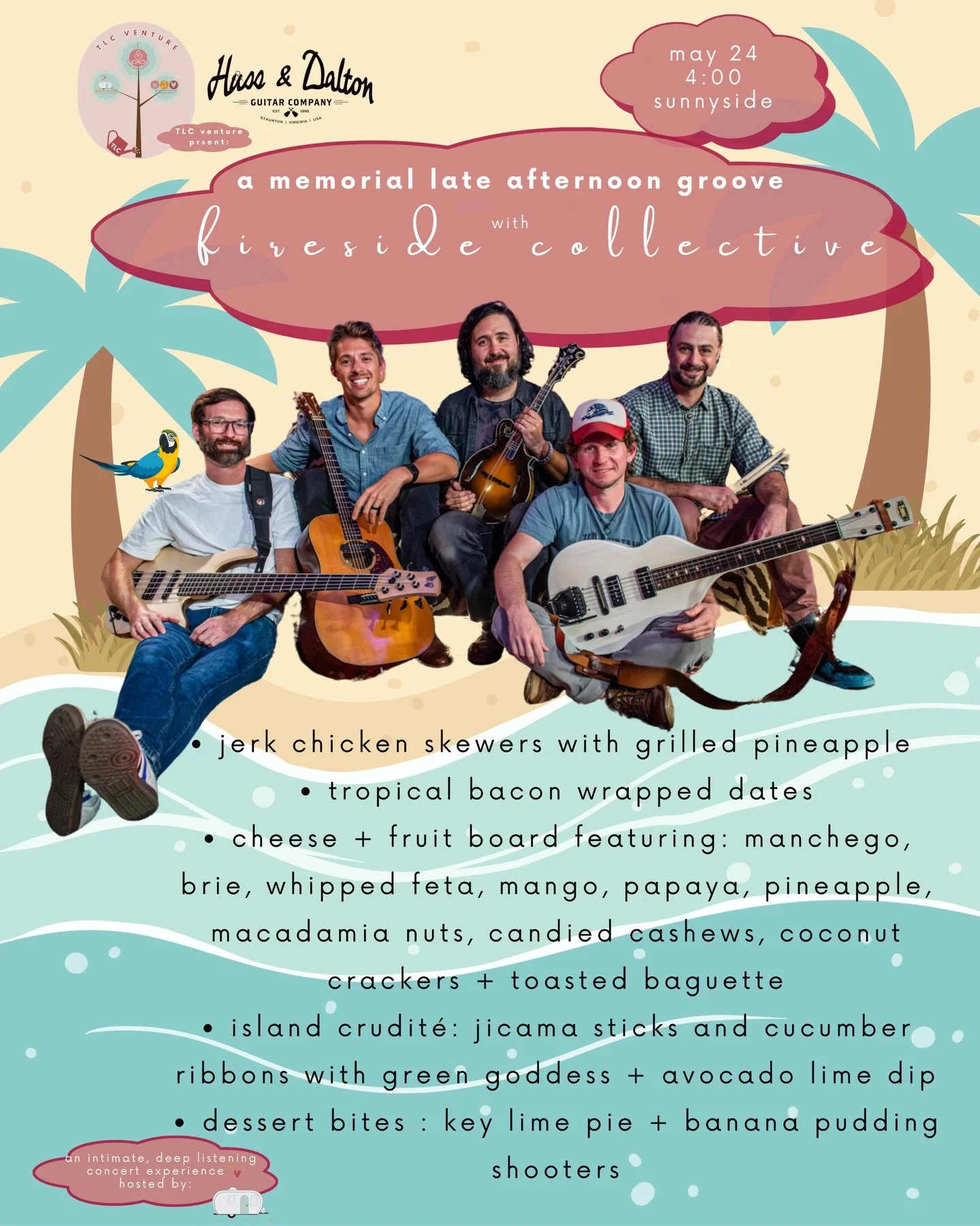 all aboard, lovers&hellip; golden hour at sunnyside meets yacht rock dreams in just 3 days. 
have you secured your ticket yet?  you will surely want to after checking out the menu below. 👇

slip into your linen (tropical island chic highly recommend