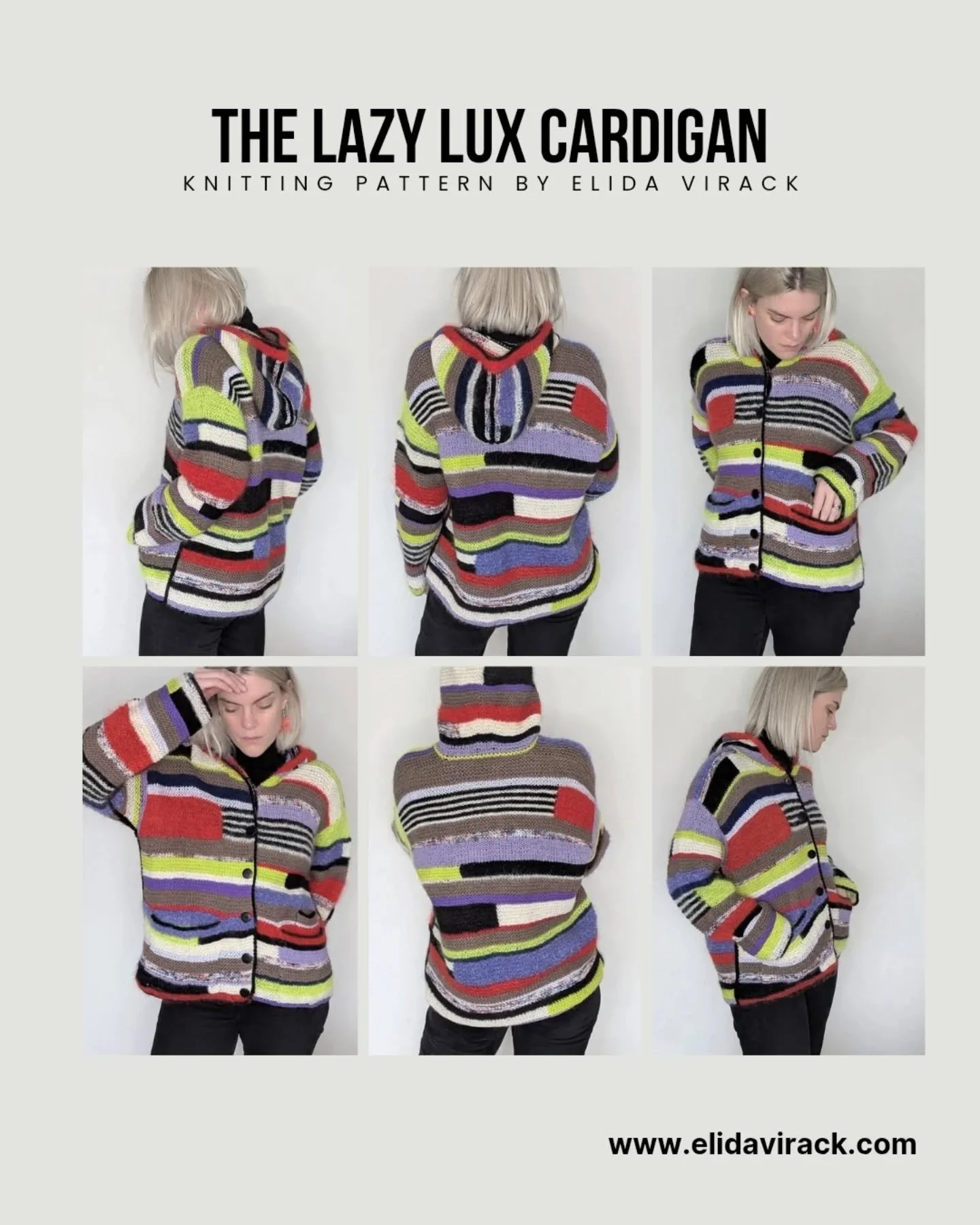 Use your leftovers and your single skeins of irresistible luxurious hand dyed yarn.

#thelazyluxcardigan 🖤 

#notorious_knitter #knitweardesigner #knittingiscool contemporaryknitwear