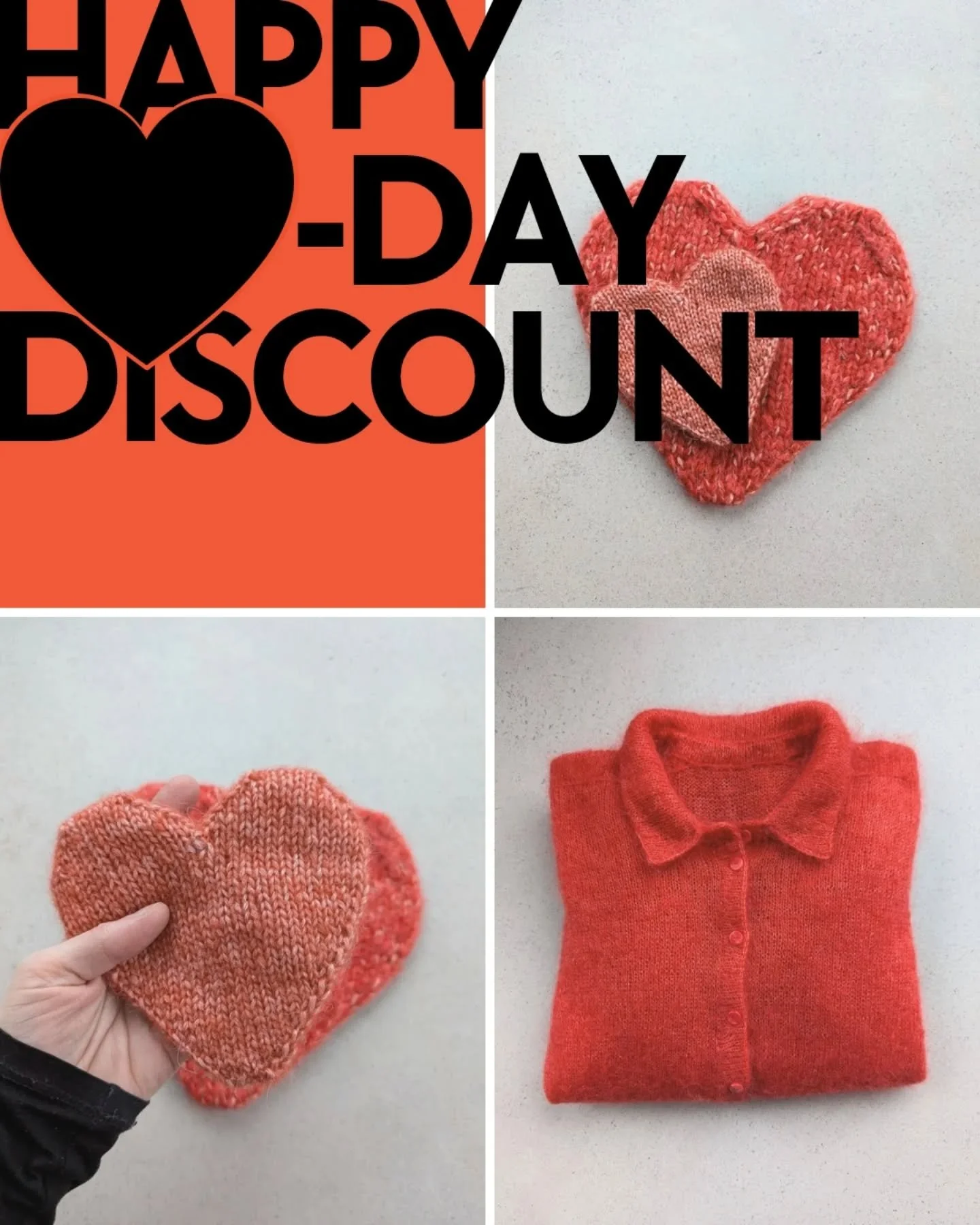💜🖤💙🤍❤️💚💛🤎🩷🩶🩵🧡

You get 50% off when buying 2 or more of my patterns. 

Use the discount code: HAPPYHEART2026 (valid in my Ravelry store and in my webshop until Sunday 15th).

Happy knitting!

#notorious_knitter 
#knitweardesigner 
#contemp