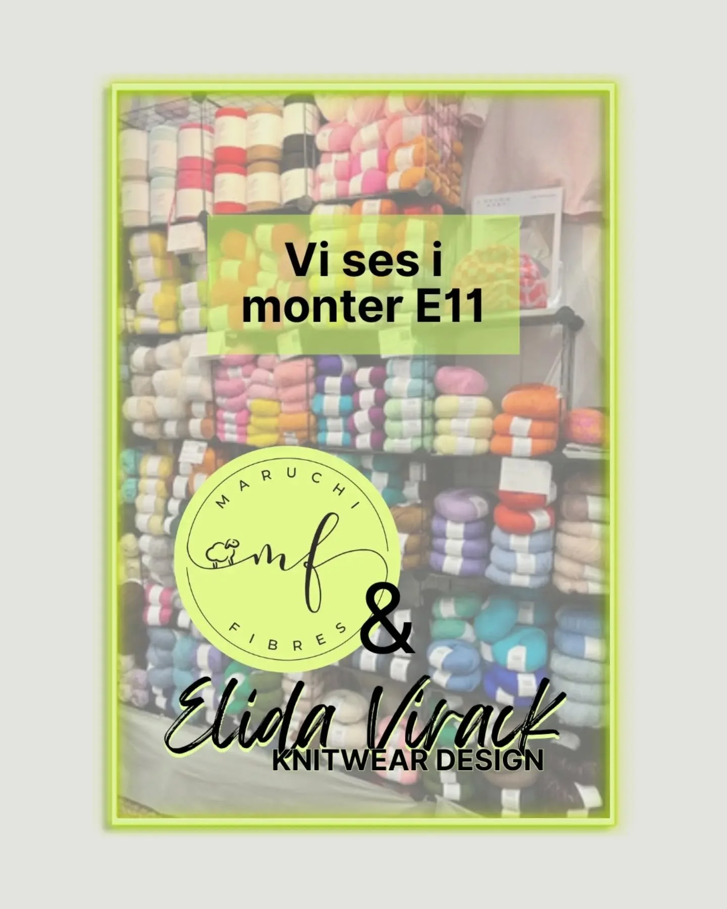 Ser you in monter E11 @syochhantverksfestivalen in Malm&ouml; this weekend. 💜

Special offer for this weekend: buy a pattern from @notorious_knitter and @maruchifibres will give you a 10% discount on the yarn for your project.

#maruchifibres
#notor