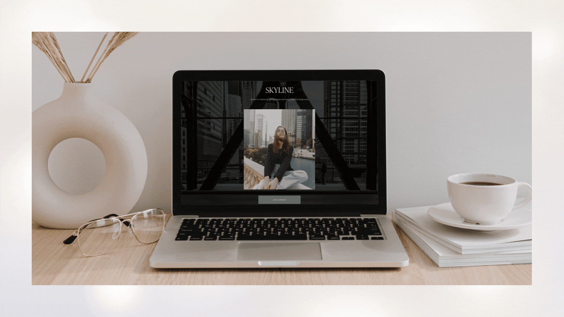 GIF that cycles through multiple website computer mockups