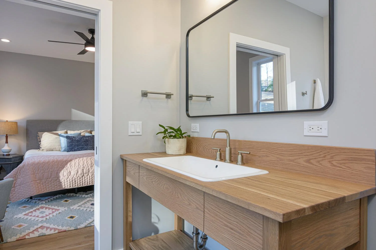 Custom vanity by Plumb Level Square in Leicester, NC