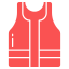 Een rode sportoutfit met een top en een broekje.