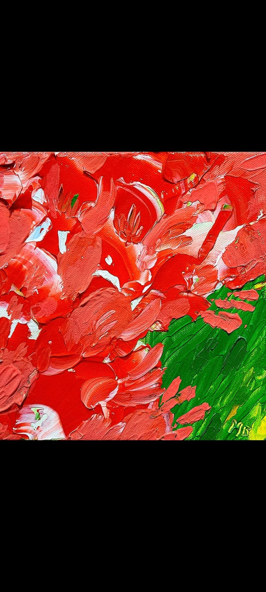 Red Poppy and greens