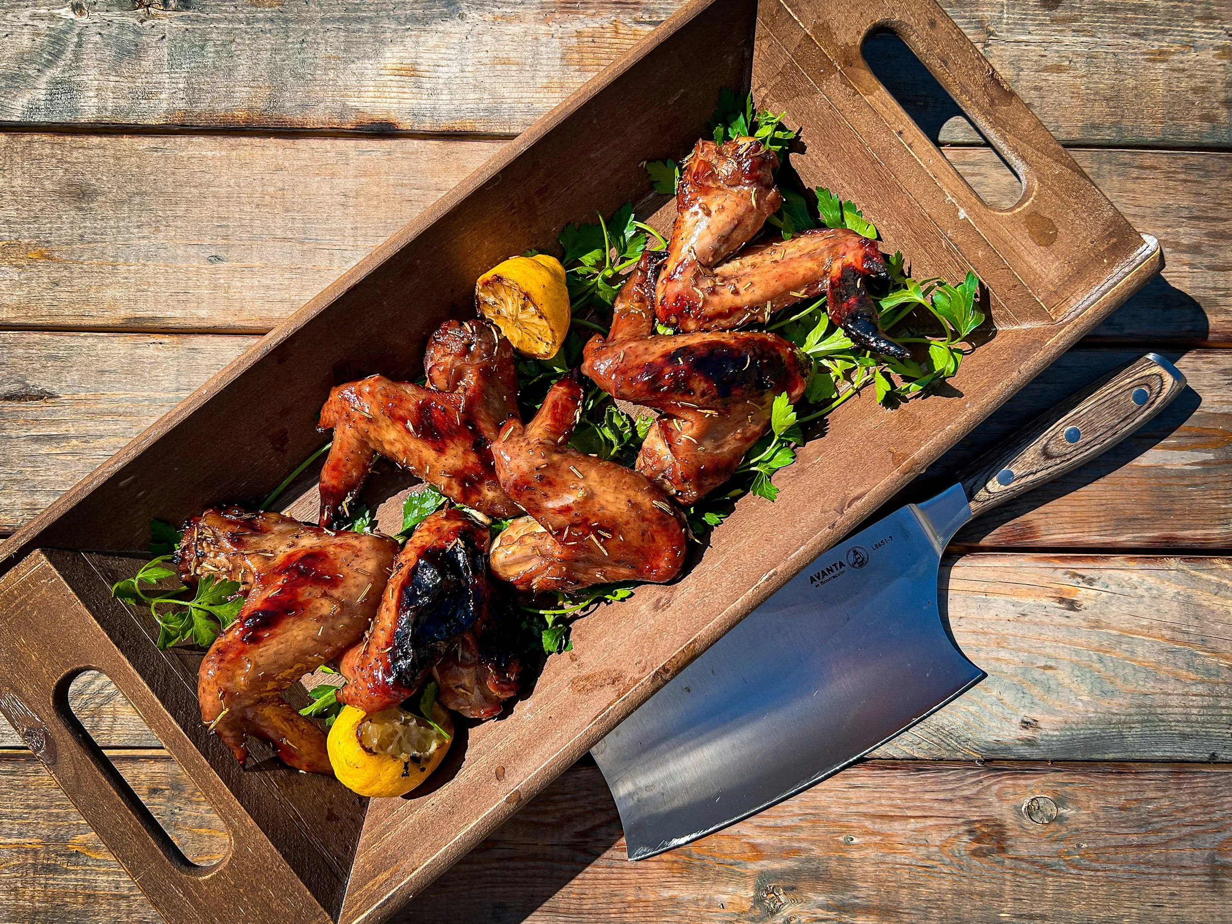 Balsamic chicken wings whole lemon all purpose grilled charcoal weber.JPG