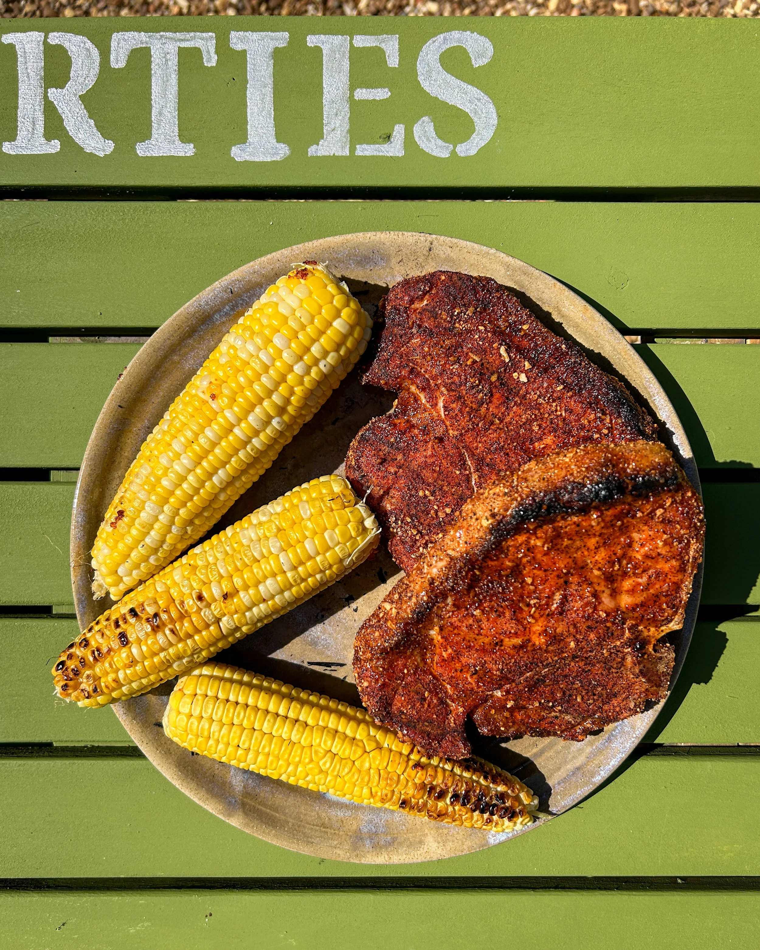 Compeition BBQ Pork Chops on the Big Green Egg Ranch and Rifle Food Blog Recipe.JPG