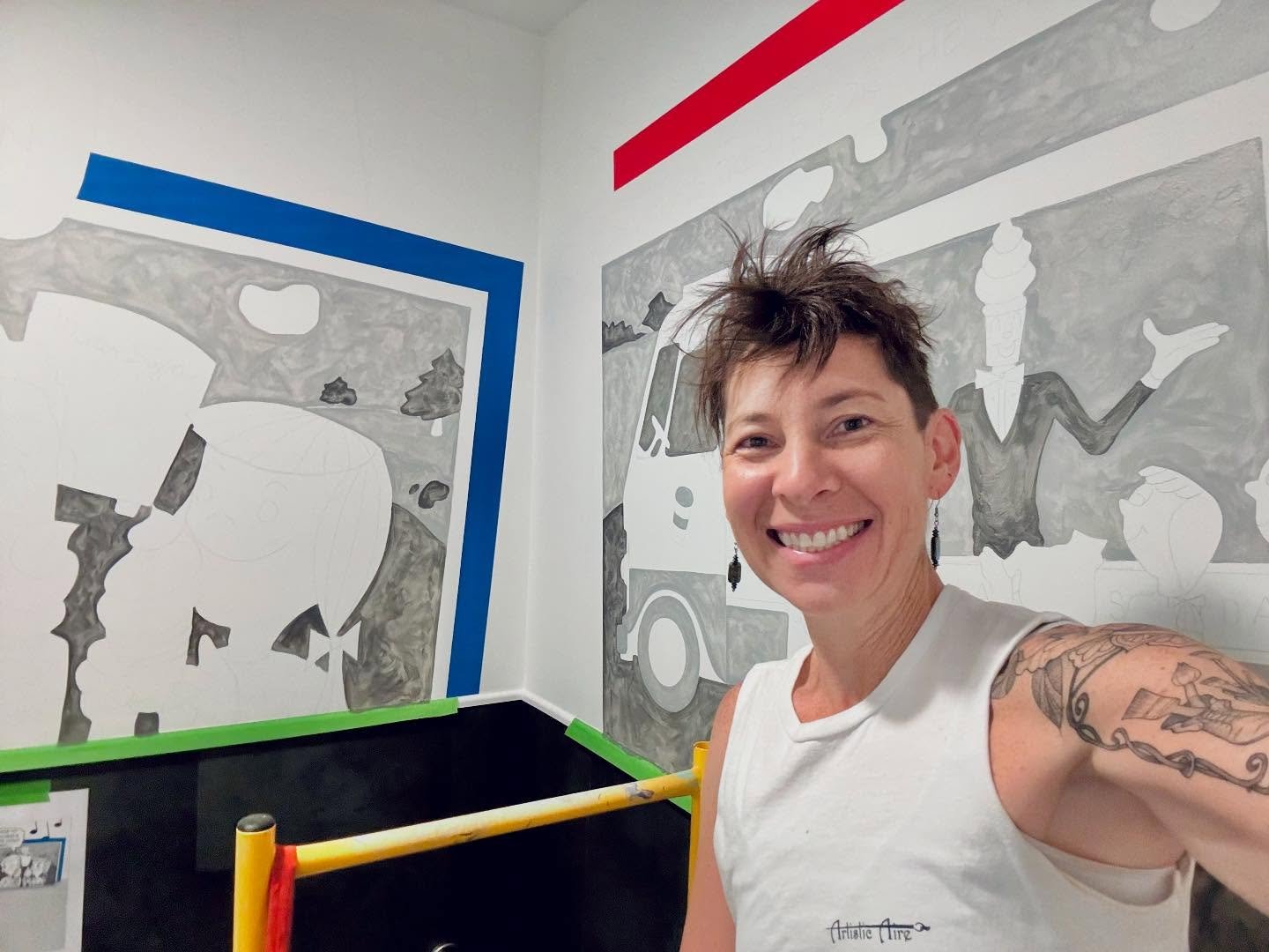 🩵🍦❤️
So excited to be starting the &ldquo;Phase 2&rdquo; murals at @mrsofteenortheastfl located off Int&rsquo;l World Golf Pkwy between Palencia and WGV. I&rsquo;ll be turning a vintage #mistersoftee commercial into a comic strip style mural for th