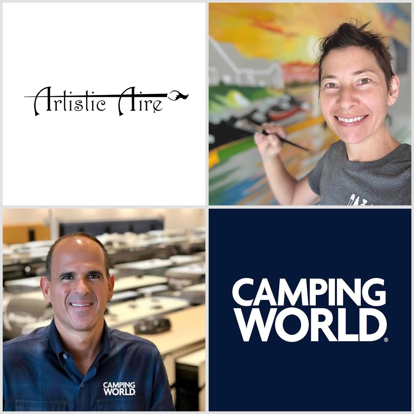 🎨✨ BIG NEWS! ✨🎨

I&rsquo;m beyond thrilled to officially announce a dream partnership between Artistic Aire and @campingworld &mdash; with none other than their inspiring CEO, @marcuslemonis ! 🚐🎉

Starting this July, I&rsquo;ll be bringing vibran