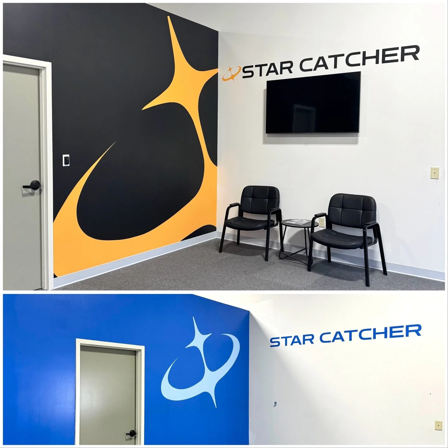 ✨ NEW MURAL PROJECT COMPLETED &mdash; STAR CATCHER REBRAND! ✨

Swipe to see this transformation! 👉🎨✨

I just wrapped up a huge re-brand project for Star Catcher, and this one was extra special &mdash; because I got to paint over my own work from la