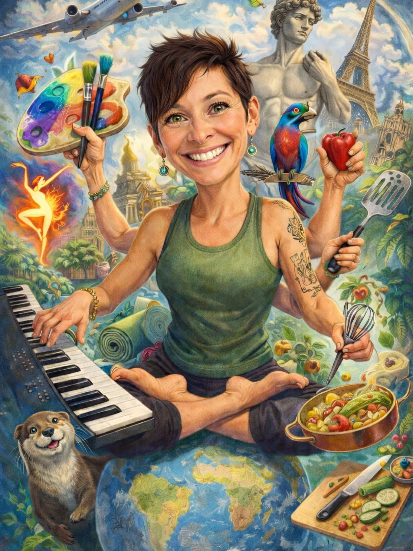 🎨🦦🎹✈️🇮🇹

Behind every mural is a whole lot of life, love, and inspiration.

I&rsquo;m a mural artist fueled by color, movement, and storytelling &mdash; but I&rsquo;m also a yogi who values balance, a home cook who finds joy in creating from scr