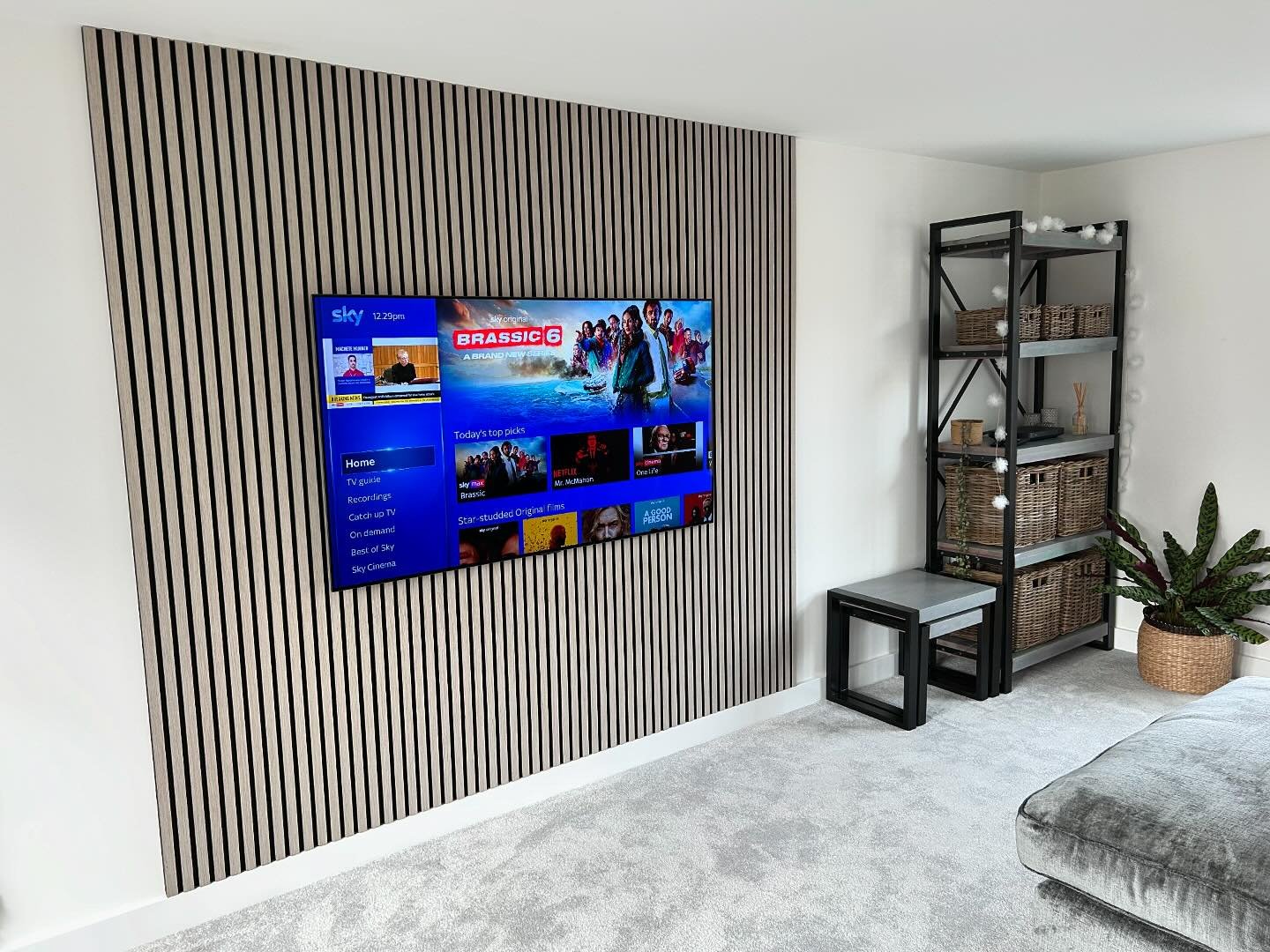 Before &amp; After of this Panel Wall installation completed in Market Harborough today.

We returned after installing the Television at the beginning of September. 

If you are looking for a bespoke Feature Wall give us a call for a FREE quote.

Che