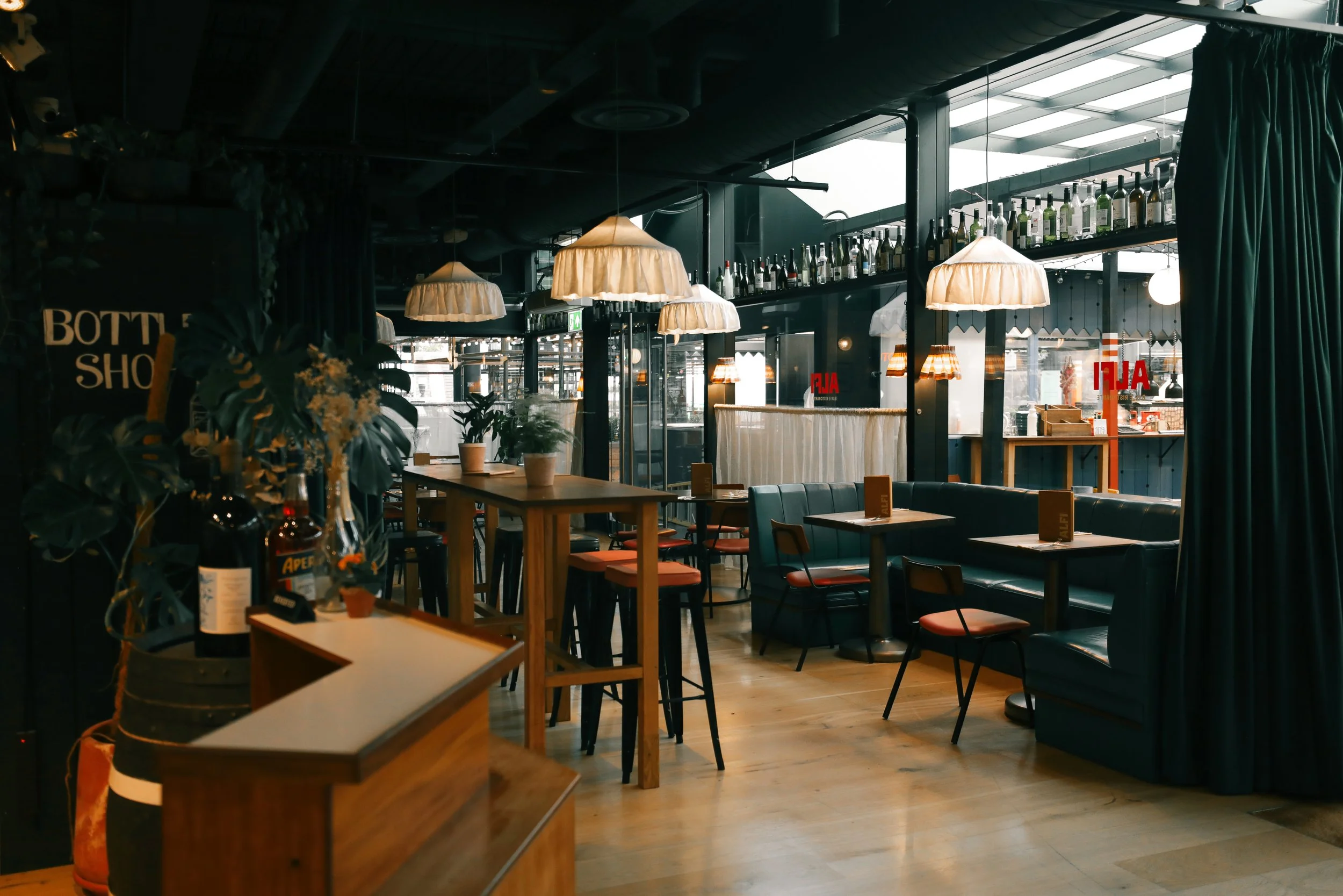 Event space in Central East London - ALFI Italian Restaurant in Spitalfields Market, London.jpg