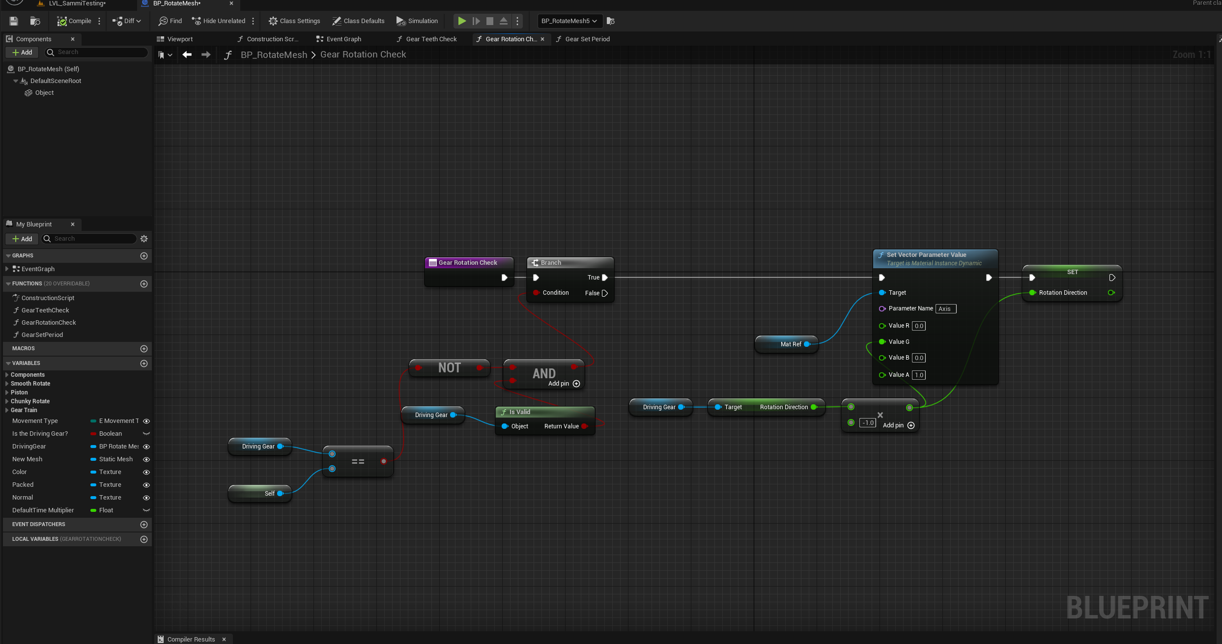 Changes the direction of rotation when creating a gear train.