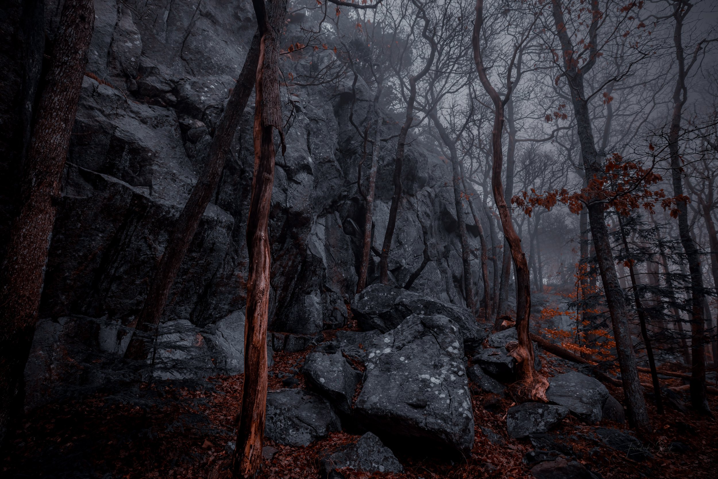 mist on the rocks
